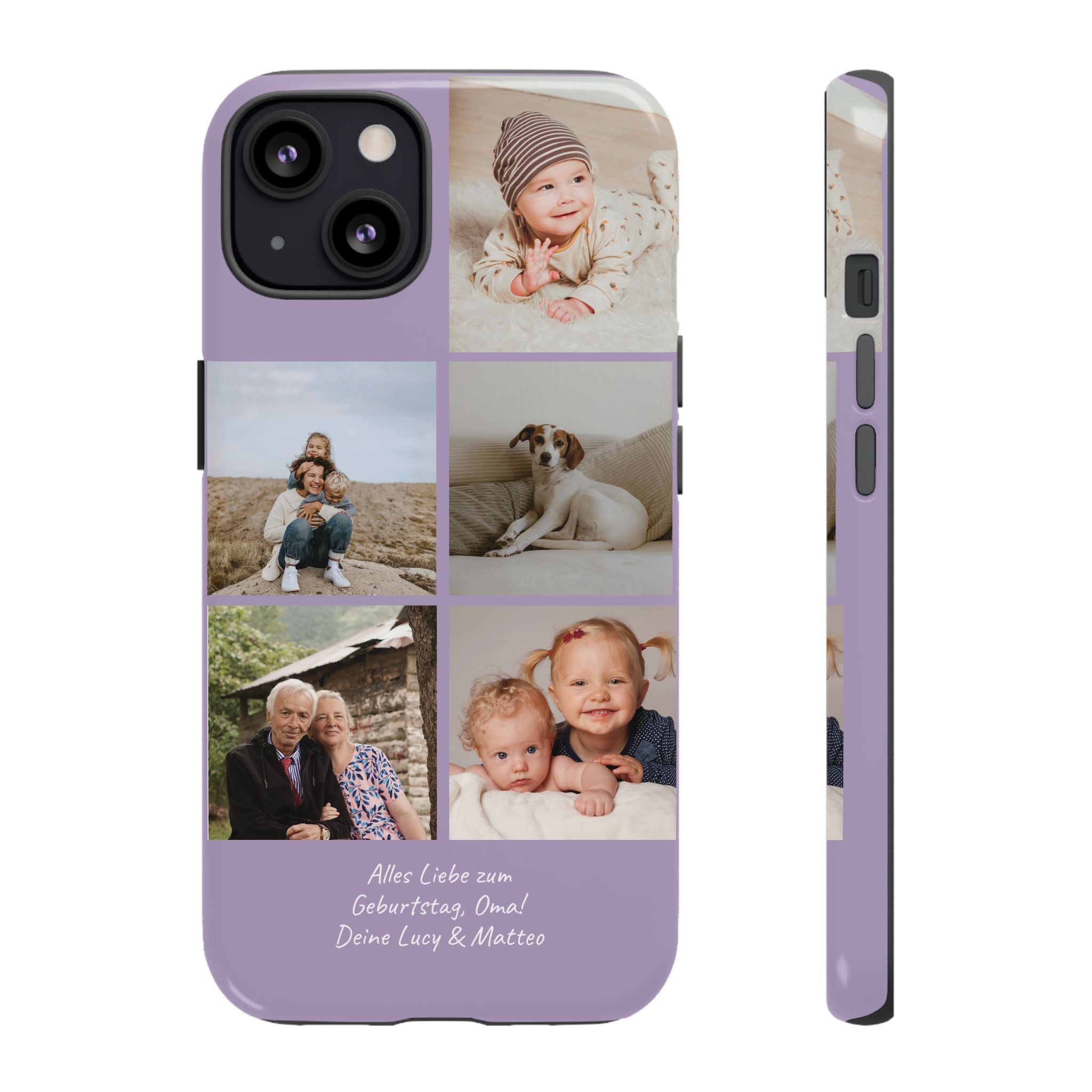 LAVENDEL COLLAGE – Personalisierte Foto Handyhülle mit Dual-Layer-Schutz