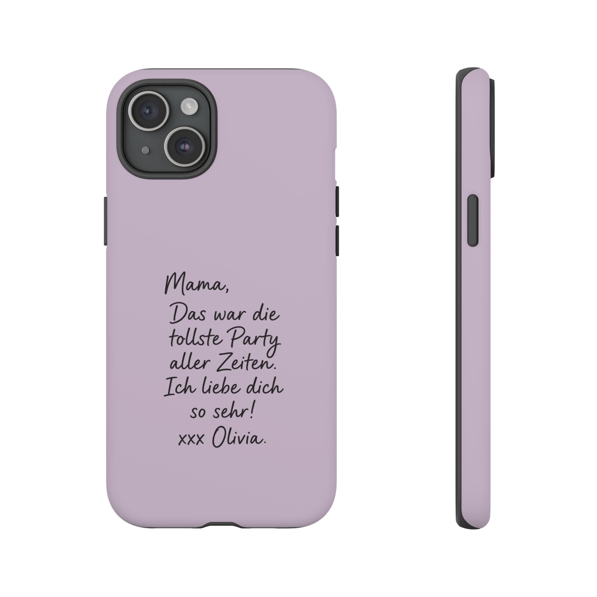 LAVENDER HANDWRITTEN NOTE – Personalisierte Handyhülle mit Dual-Layer-Schutz