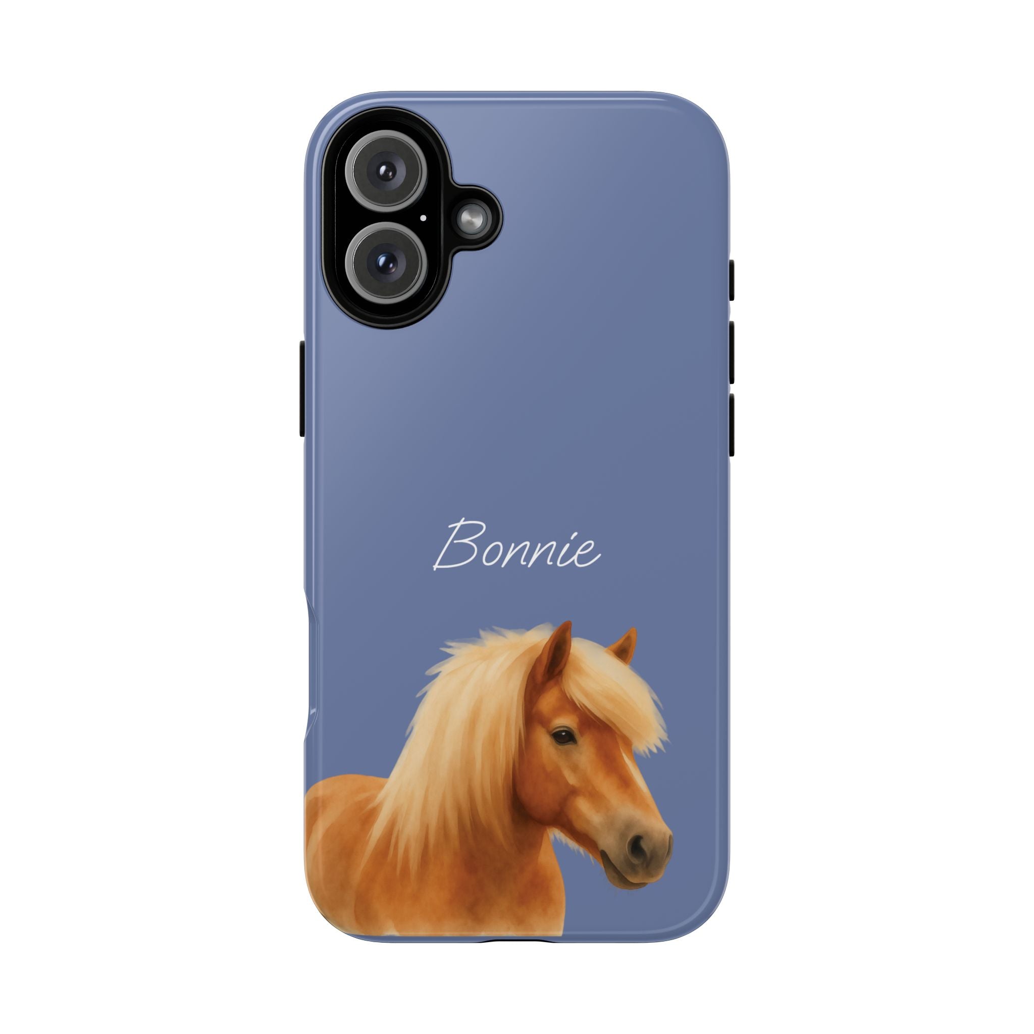 PET AQUARELL DUSTY BLUE – Personalisierte Handyhülle mit Dual-Layer-Schutz