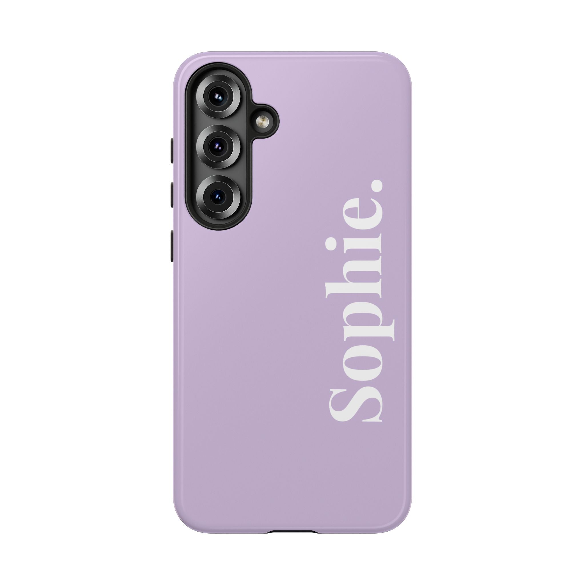 LAVENDEL BOLD NAME – Personalisierte Handyhülle mit Dual-Layer-Schutz