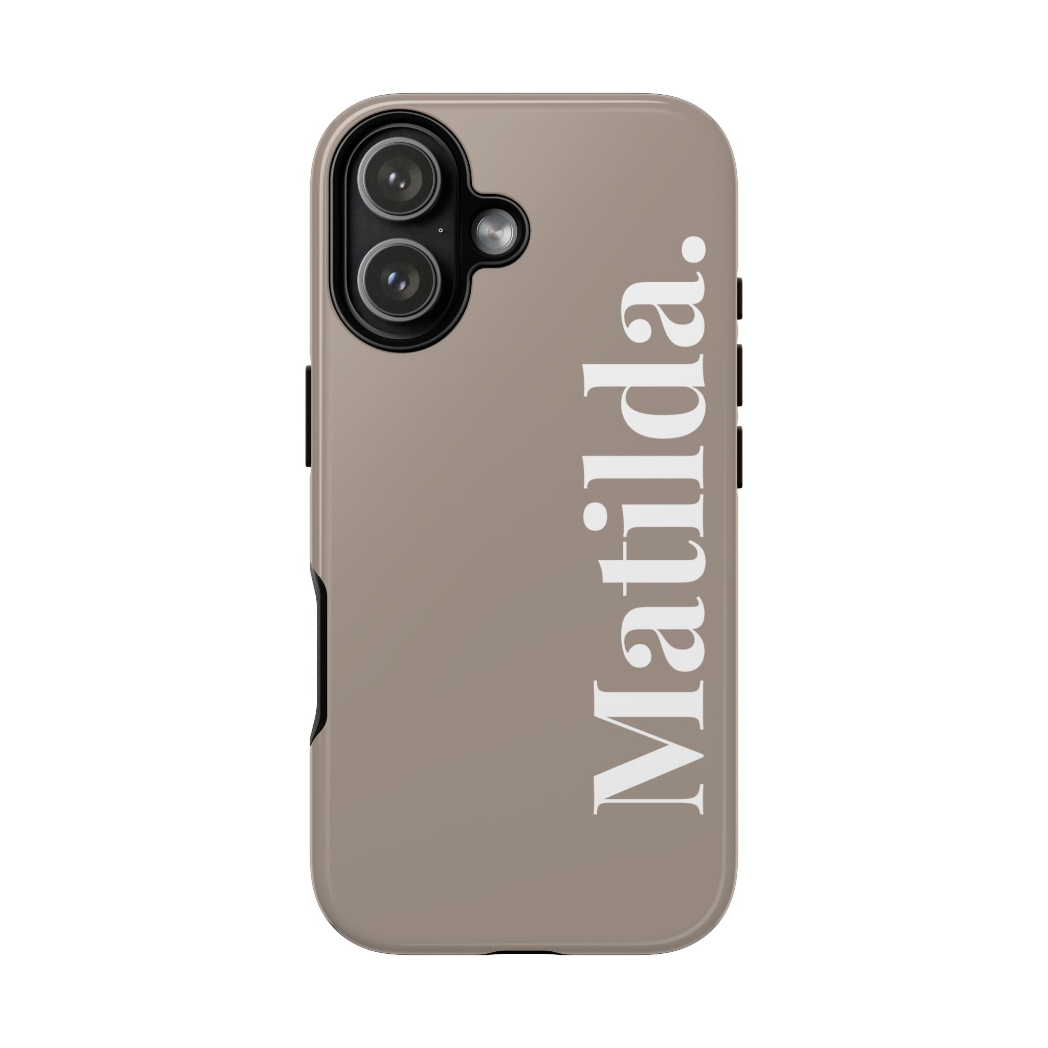 MOCCA BOLD NAME – Personalisierte Handyhülle mit Dual-Layer-Schutz