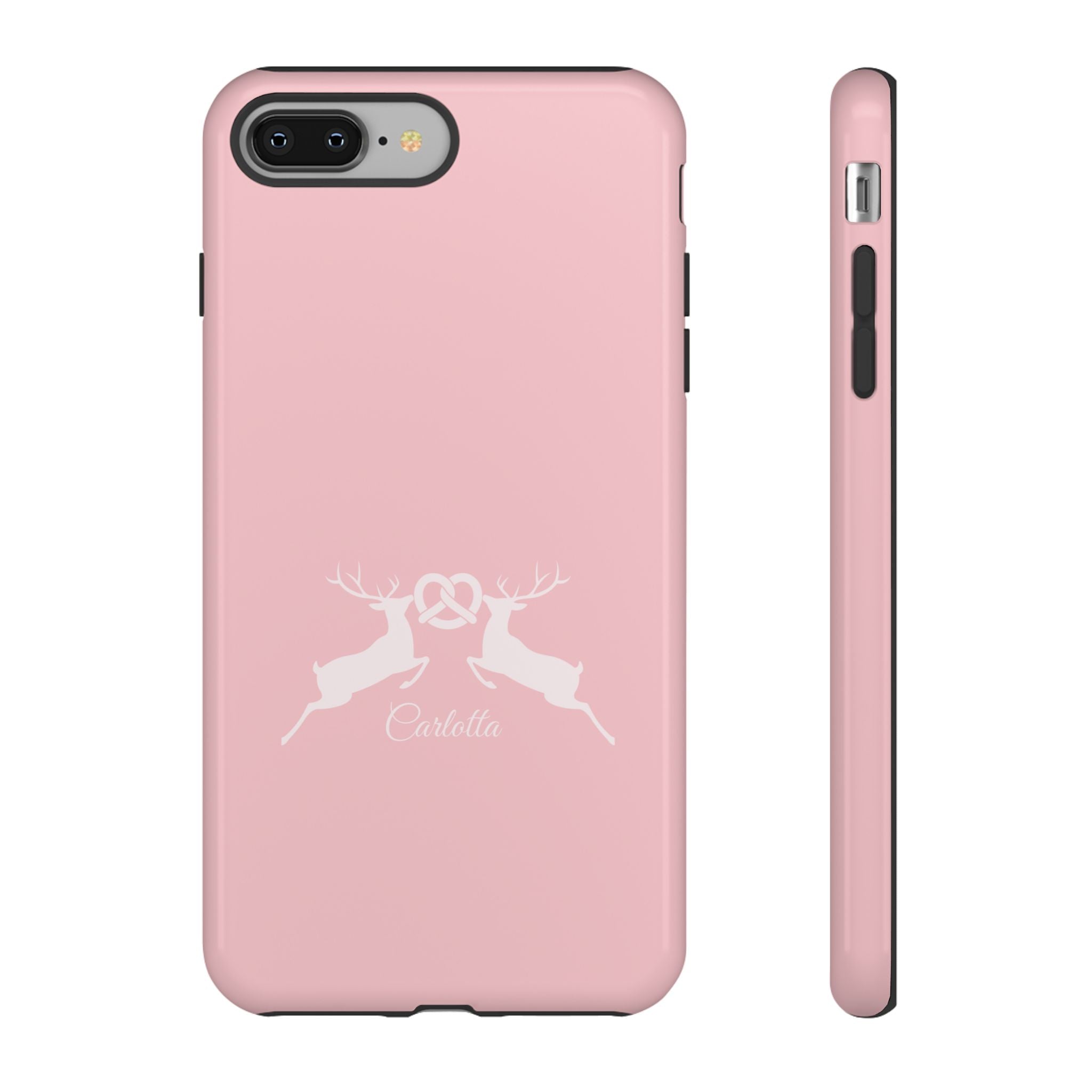 HIRSCH ROSE – Personalisierte Handyhülle mit Dual-Layer-Schutz