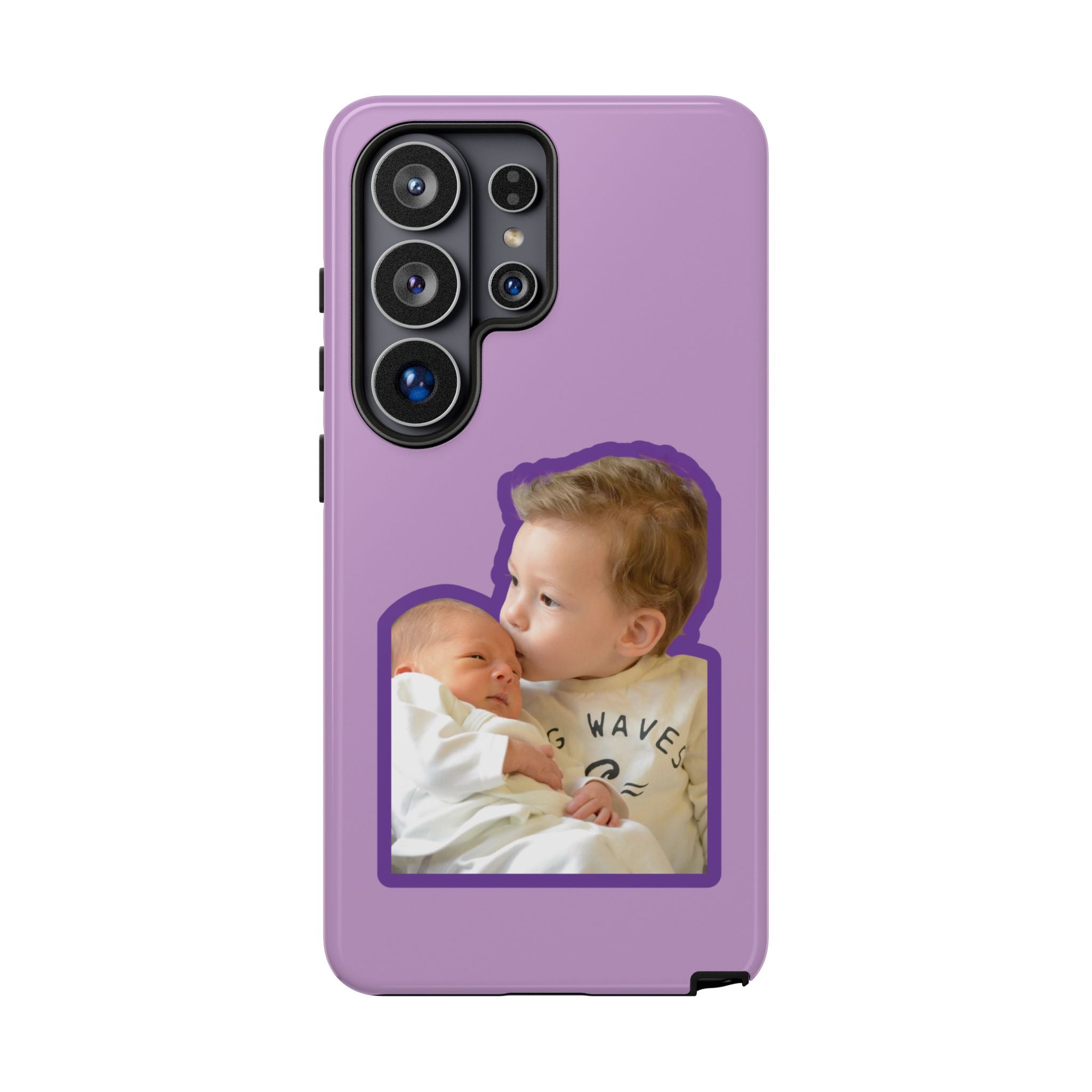 PURPLE CARTOON – Personalisierte Foto Handyhülle mit Dual-Layer-Schutz
