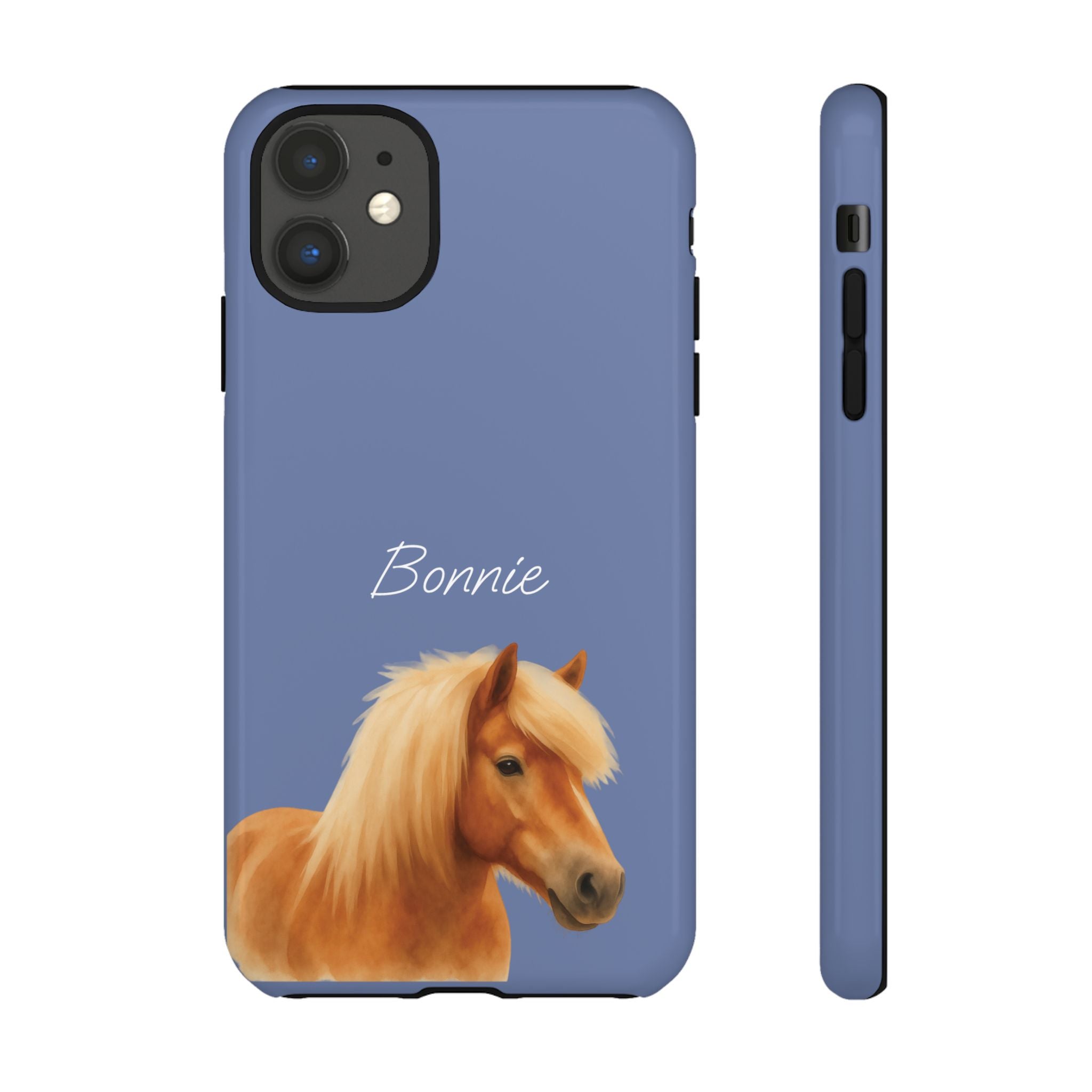 PET AQUARELL DUSTY BLUE – Personalisierte Handyhülle mit Dual-Layer-Schutz