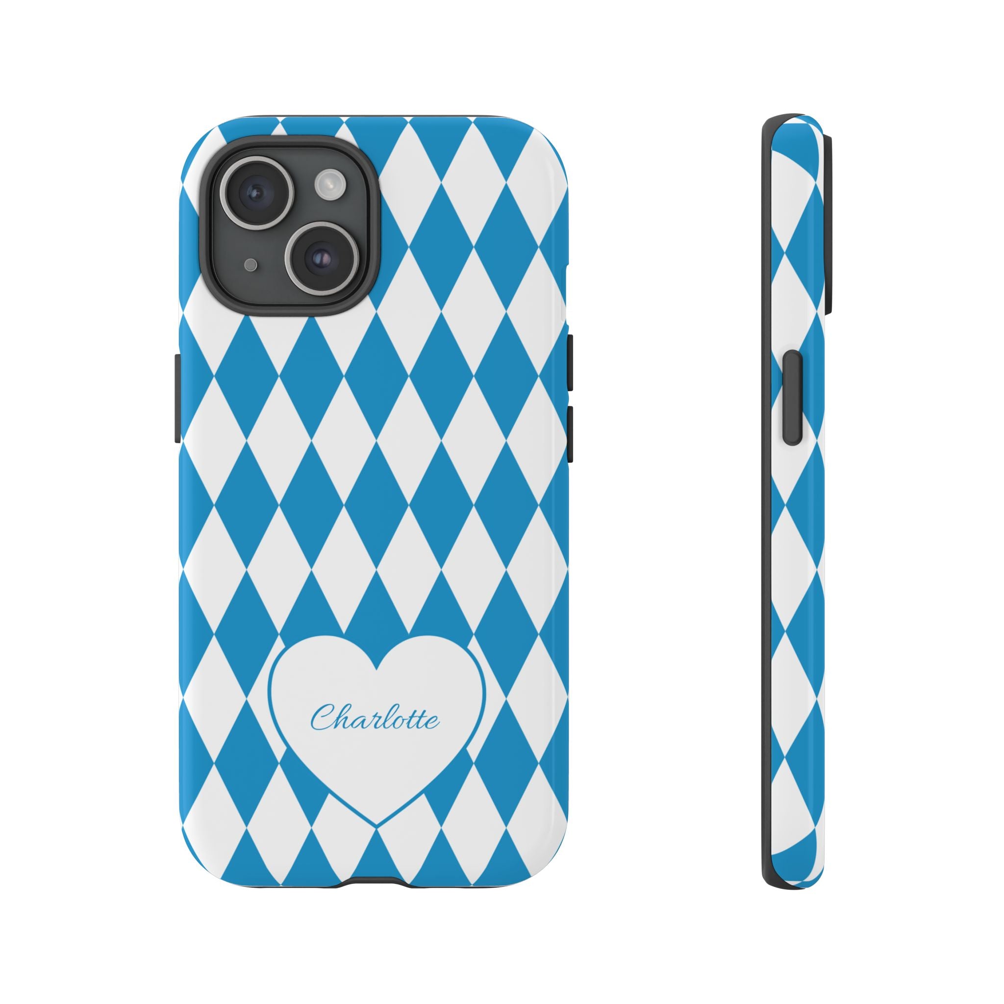 BAYERN BLAU WEISS – Personalisierte Handyhülle mit Dual-Layer-Schutz
