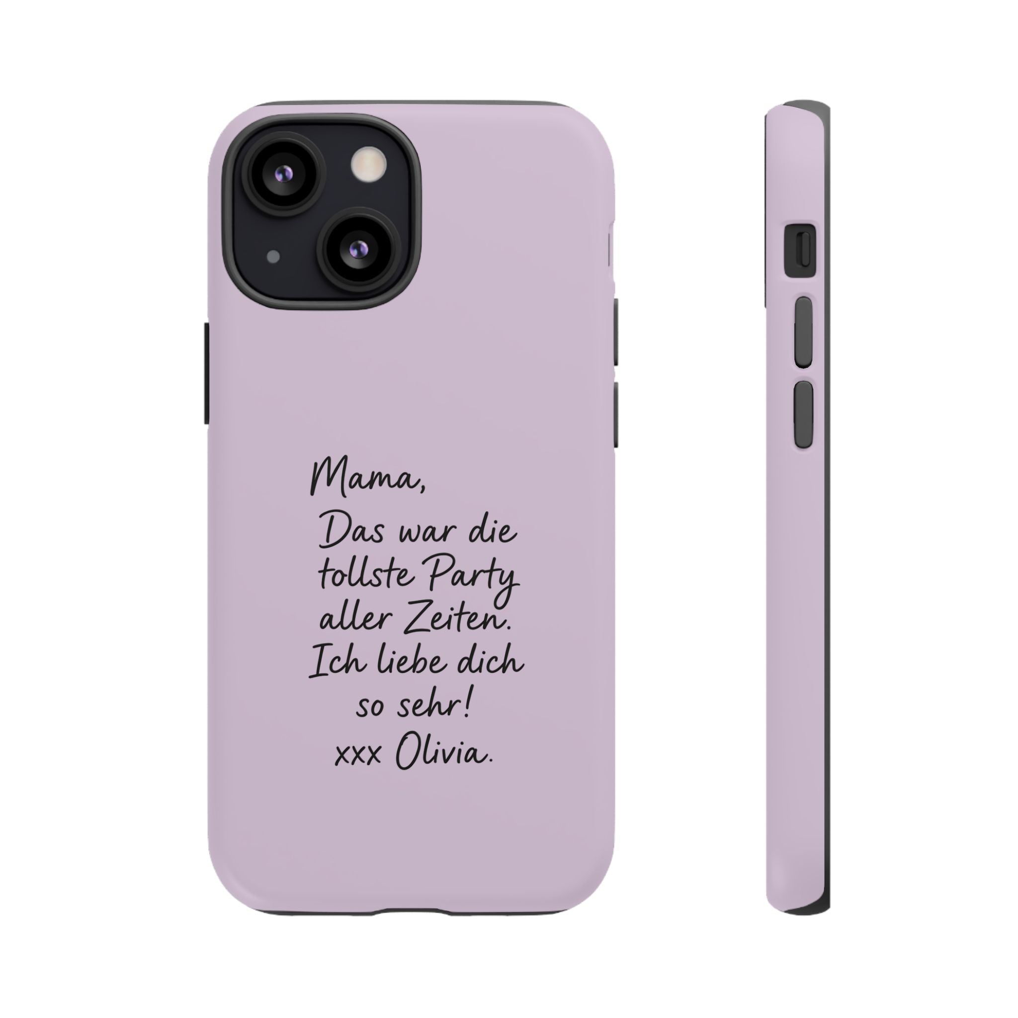 LAVENDER HANDWRITTEN NOTE – Personalisierte Handyhülle mit Dual-Layer-Schutz