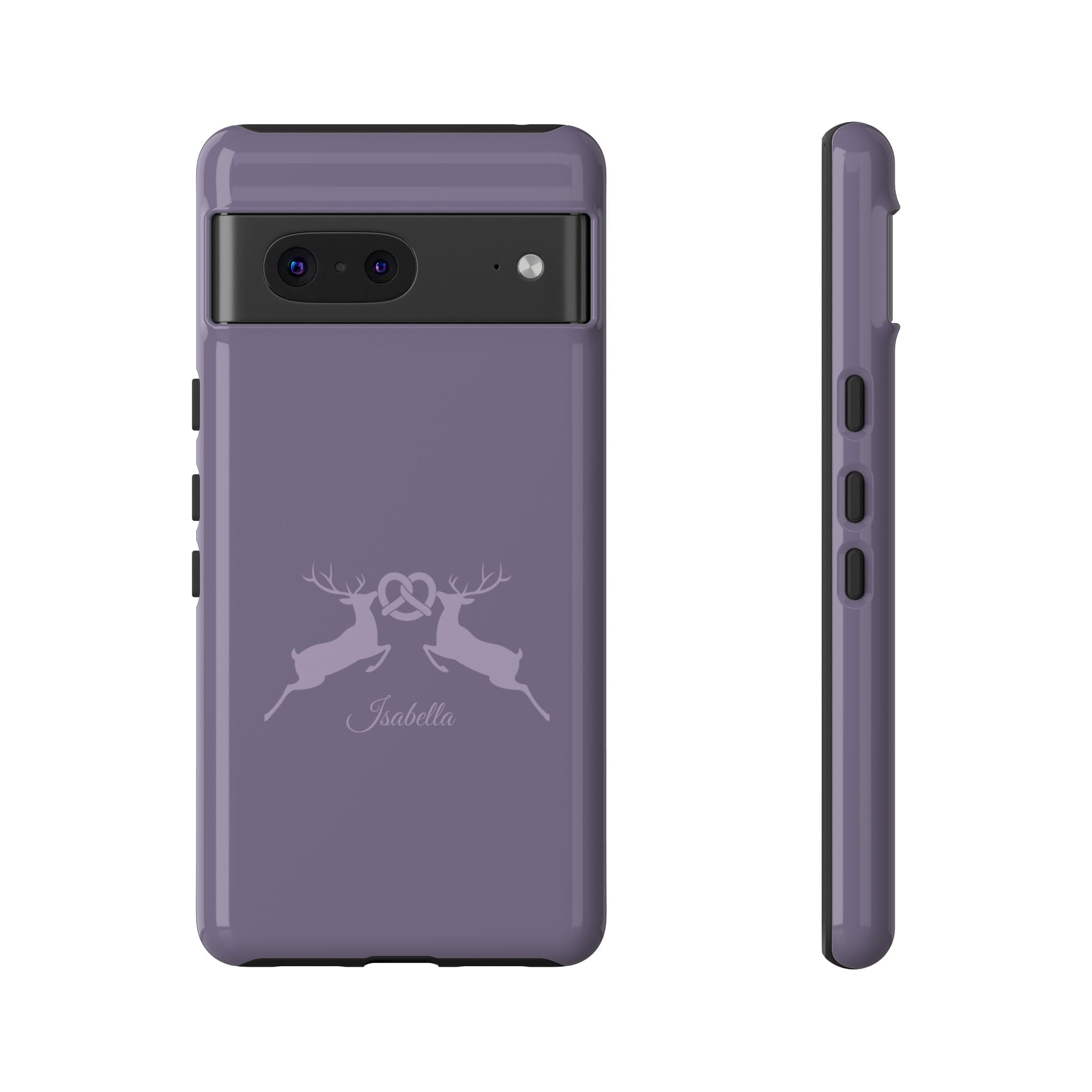 HIRSCH LAVENDEL – Personalisierte Handyhülle mit Dual-Layer-Schutz