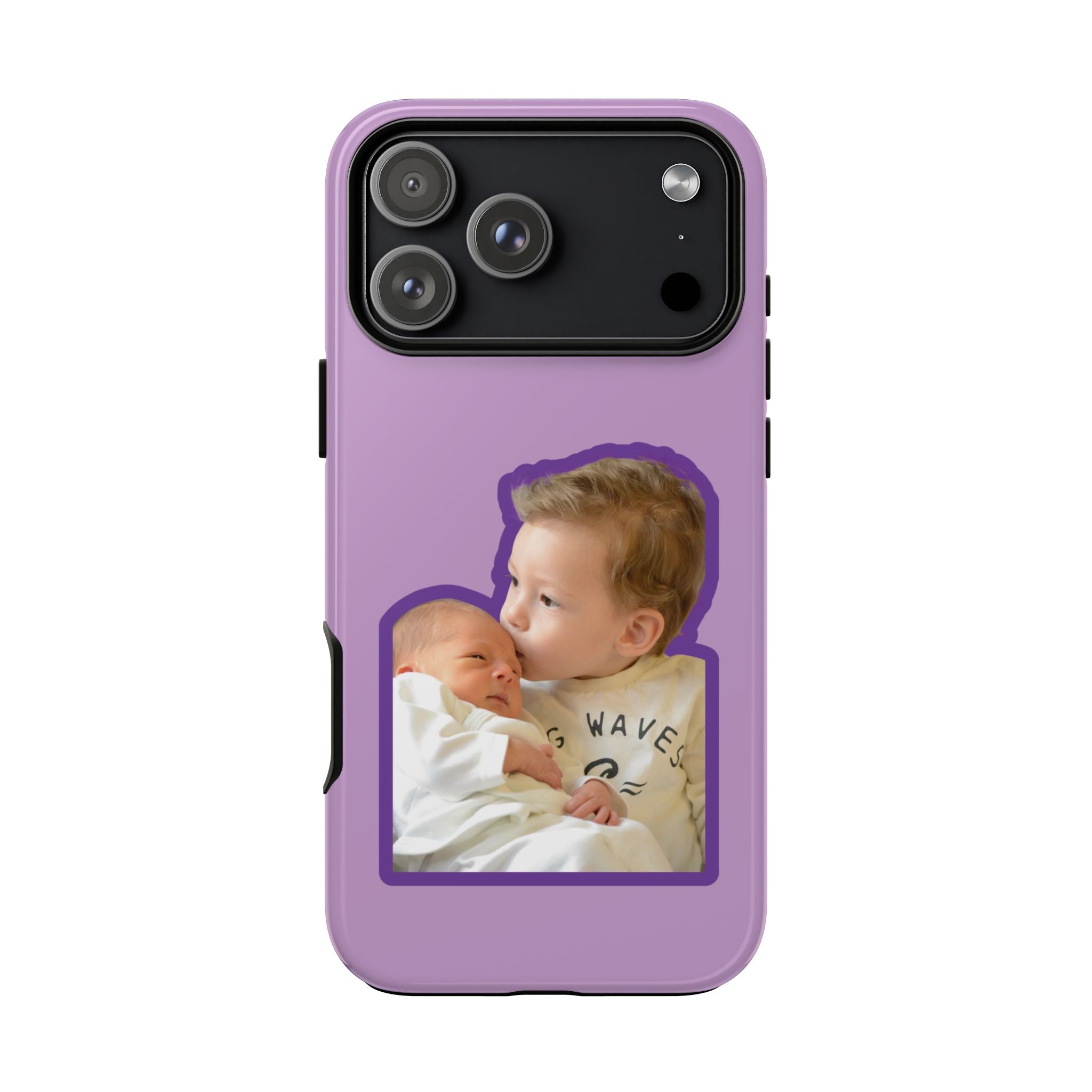 PURPLE CARTOON – Personalisierte Foto Handyhülle mit Dual-Layer-Schutz
