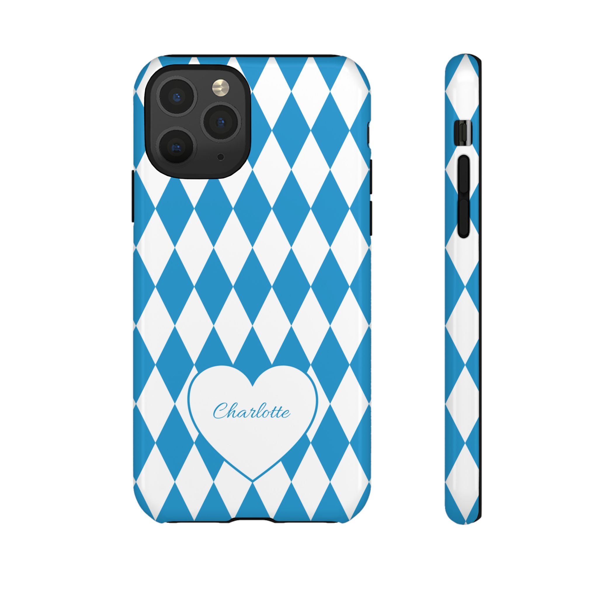 BAYERN BLAU WEISS – Personalisierte Handyhülle mit Dual-Layer-Schutz
