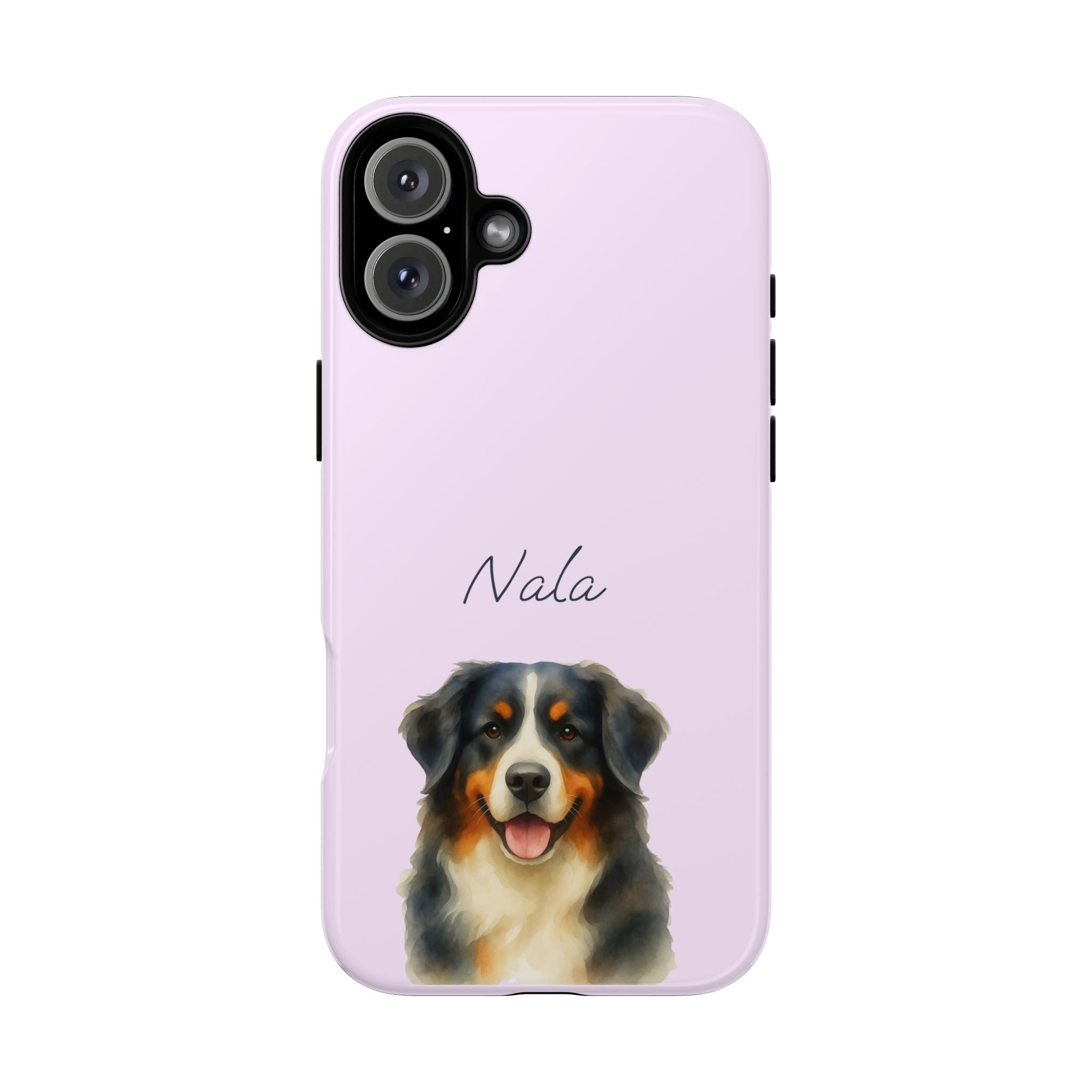 Pet Aquarell Lavendel – Personalisierte Handyhülle mit Dual-Layer-Schutz