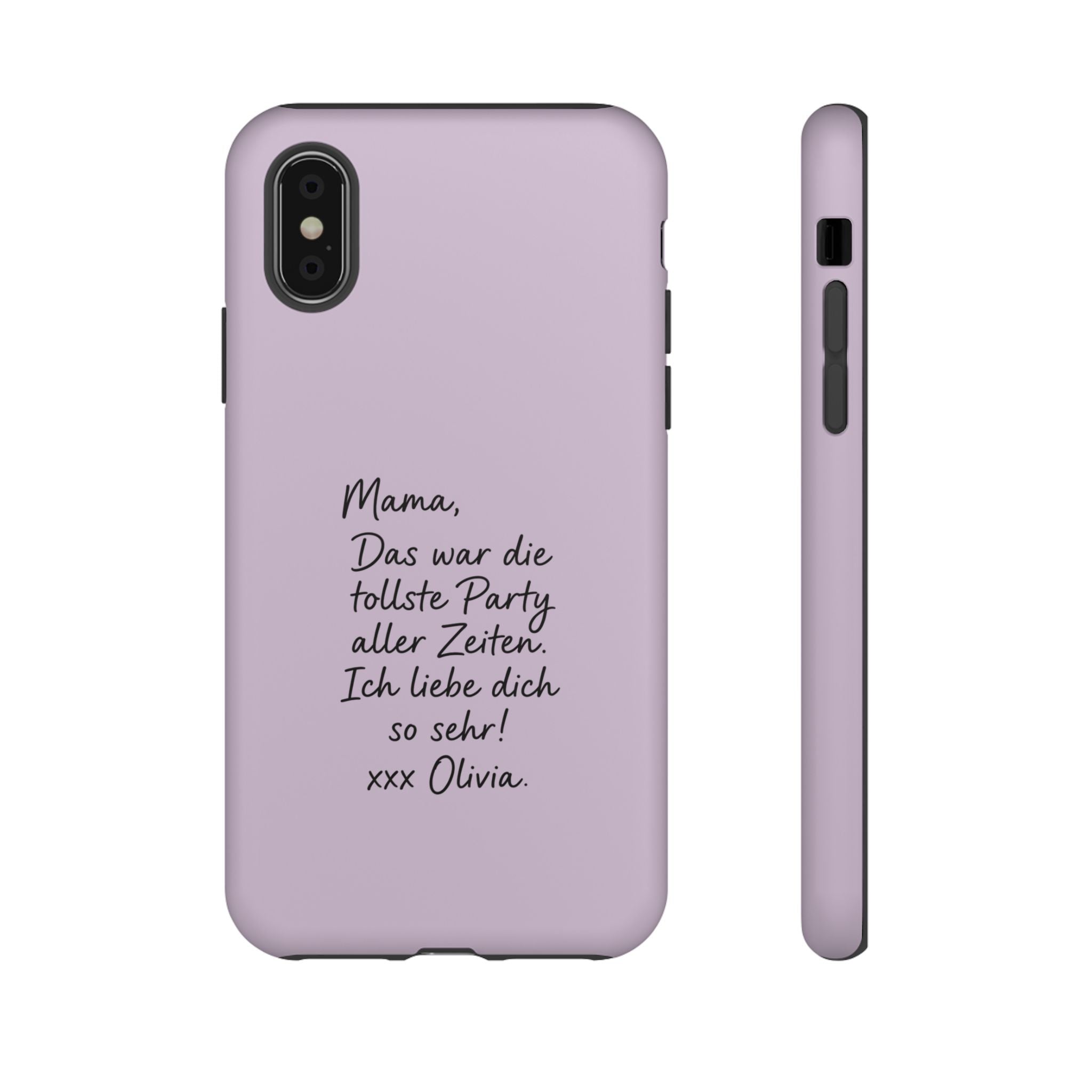 LAVENDER HANDWRITTEN NOTE – Personalisierte Handyhülle mit Dual-Layer-Schutz