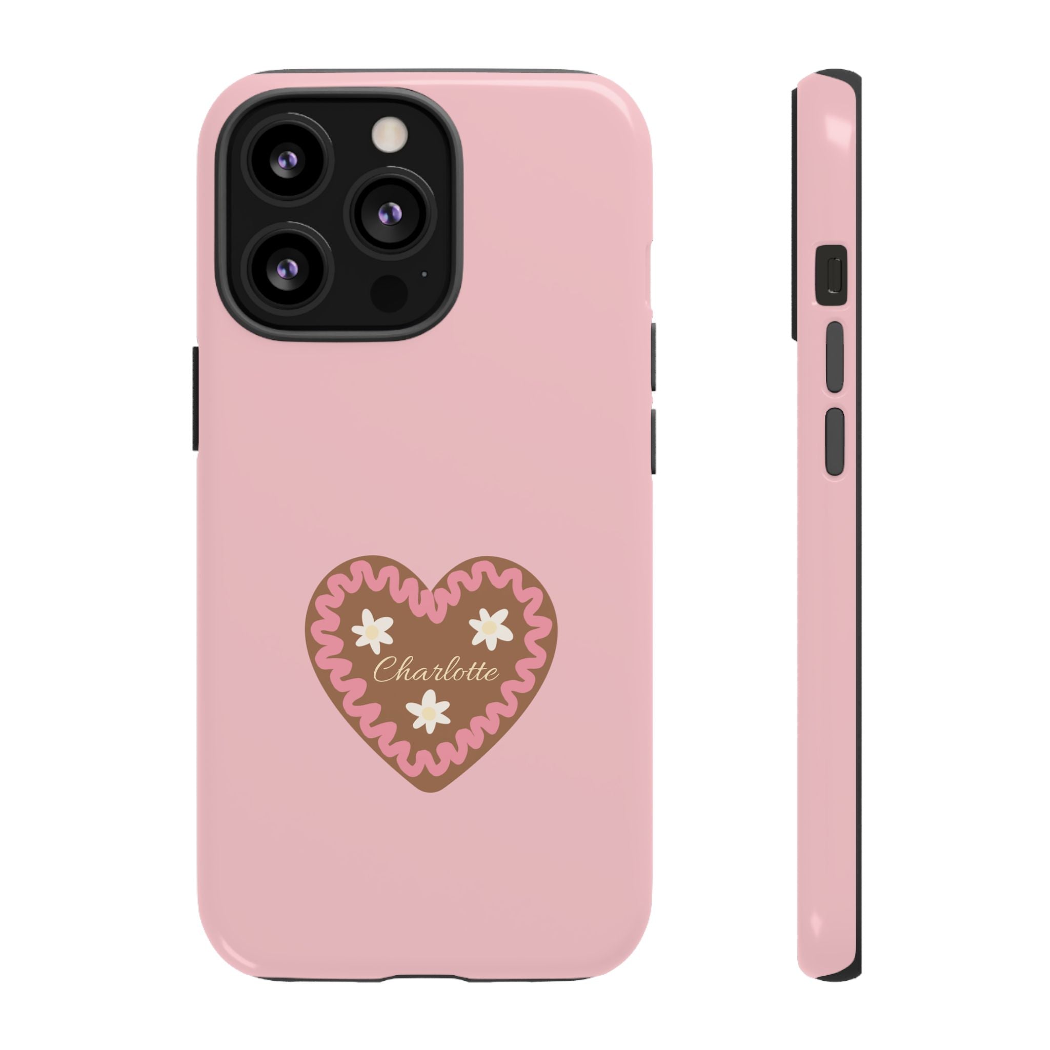 WIESNHERZ ROSE – Personalisierte Handyhülle mit Dual-Layer-Schutz