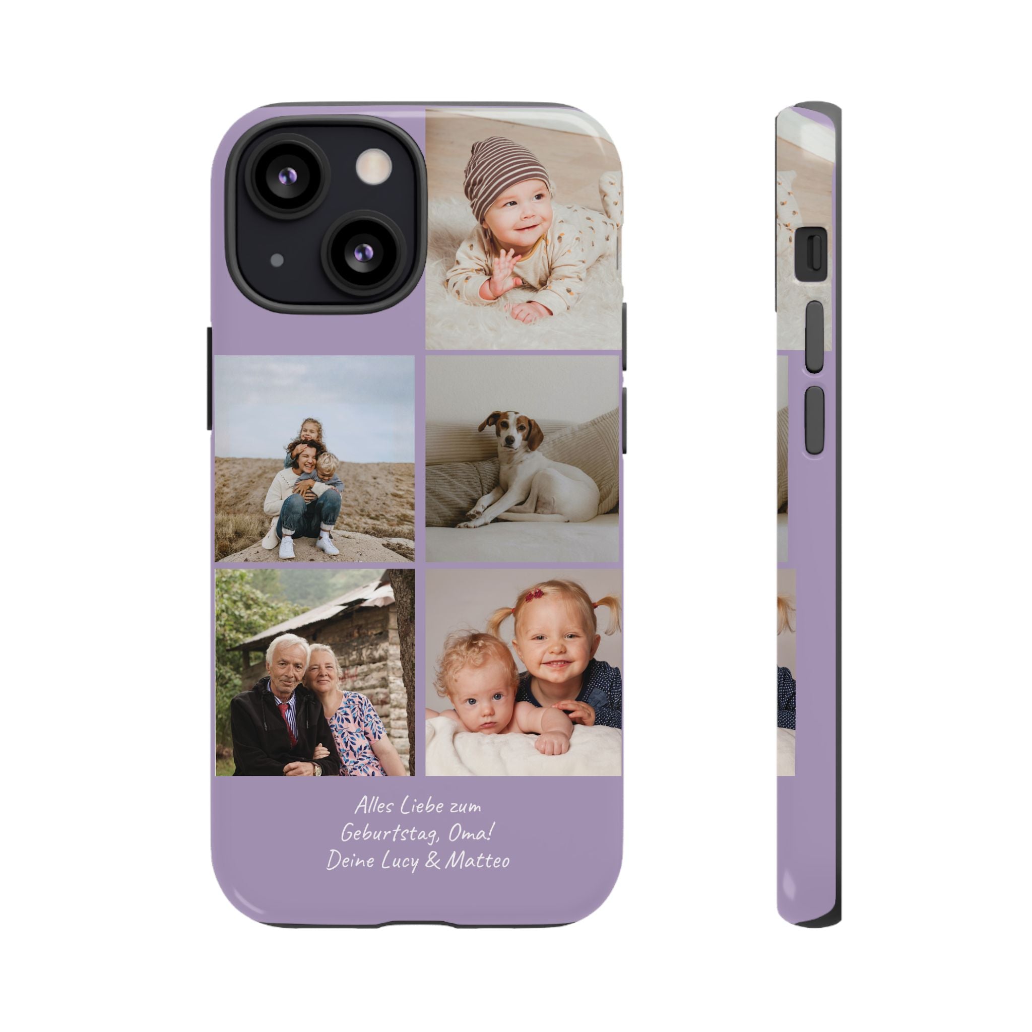 LAVENDEL COLLAGE – Personalisierte Foto Handyhülle mit Dual-Layer-Schutz