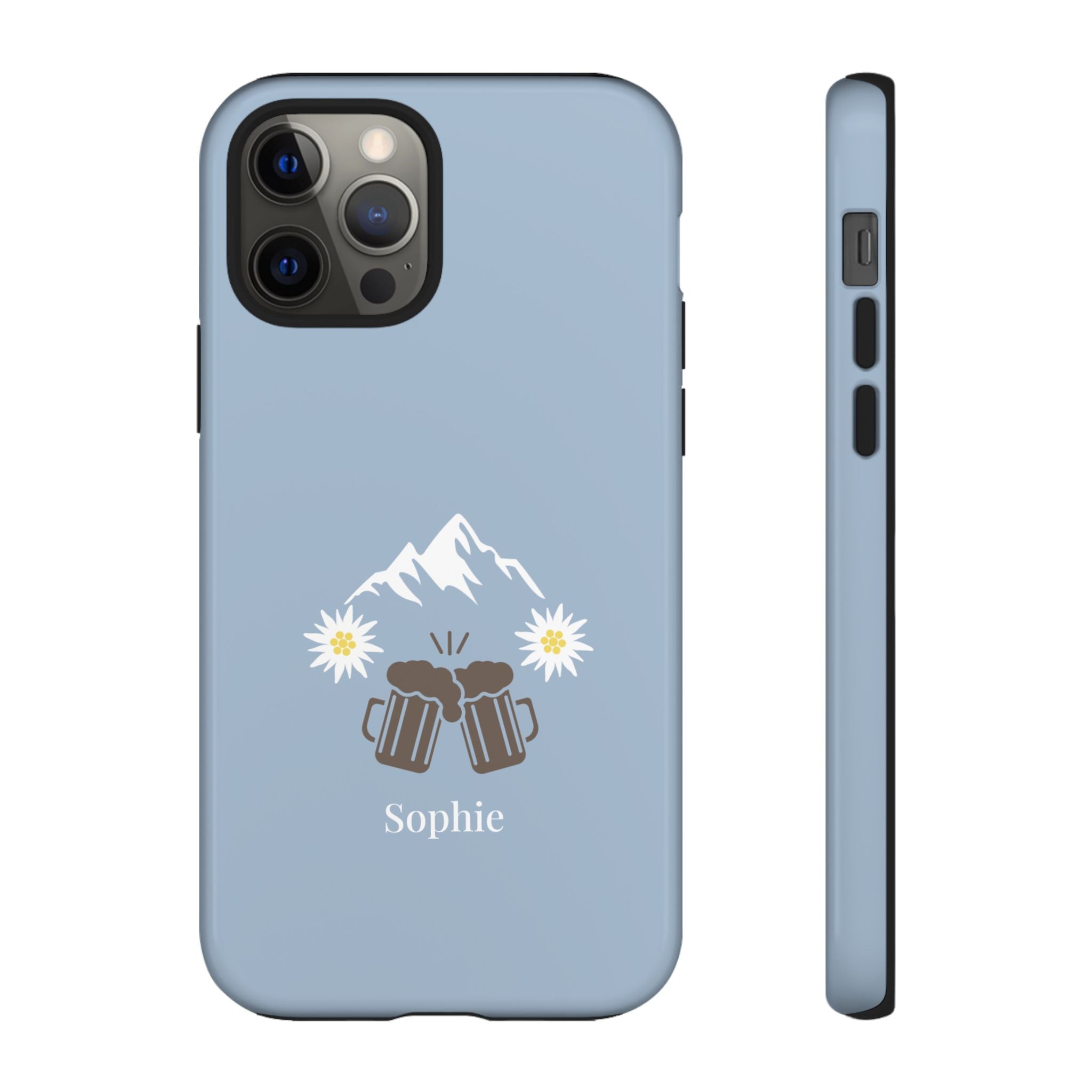 O'ZAPFT PASTELLBLAU – Personalisierte Handyhülle mit Dual-Layer-Schutz