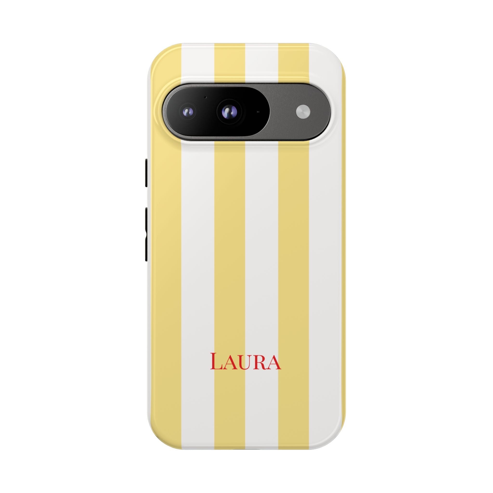 YELLOW STRIPES – Personalisierte Handyhülle mit Dual-Layer-Schutz