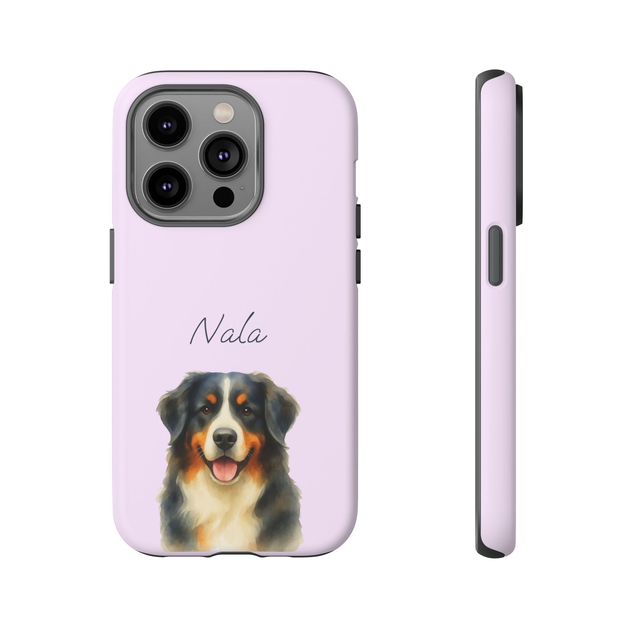 Pet Aquarell Lavendel – Personalisierte Handyhülle mit Dual-Layer-Schutz