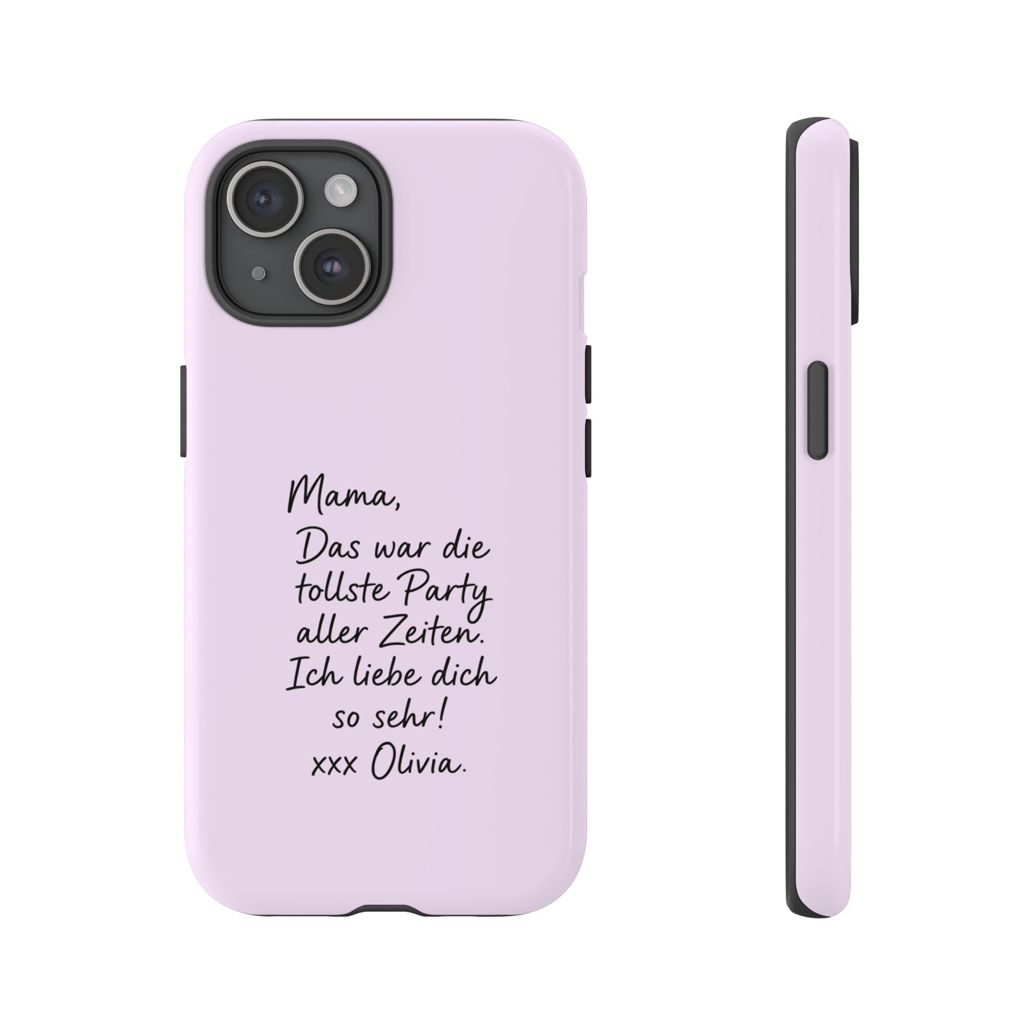 LAVENDEL mit handgeschriebener Notiz – Personalisierte Handyhülle mit Dual-Layer-Schutz