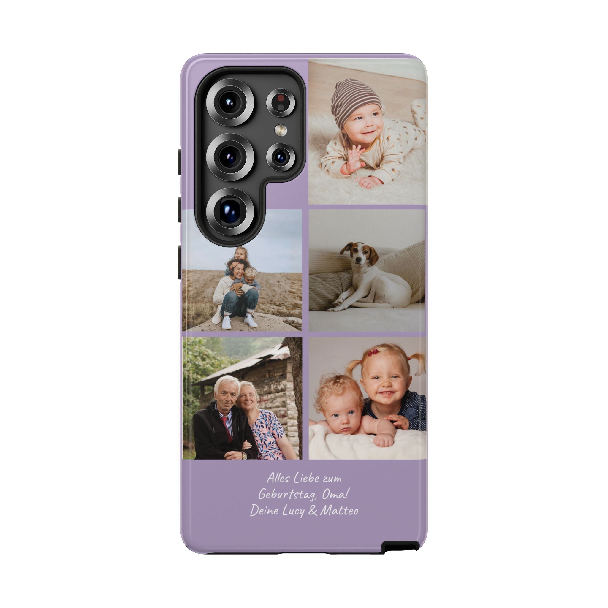 LAVENDEL COLLAGE – Personalisierte Foto Handyhülle mit Dual-Layer-Schutz