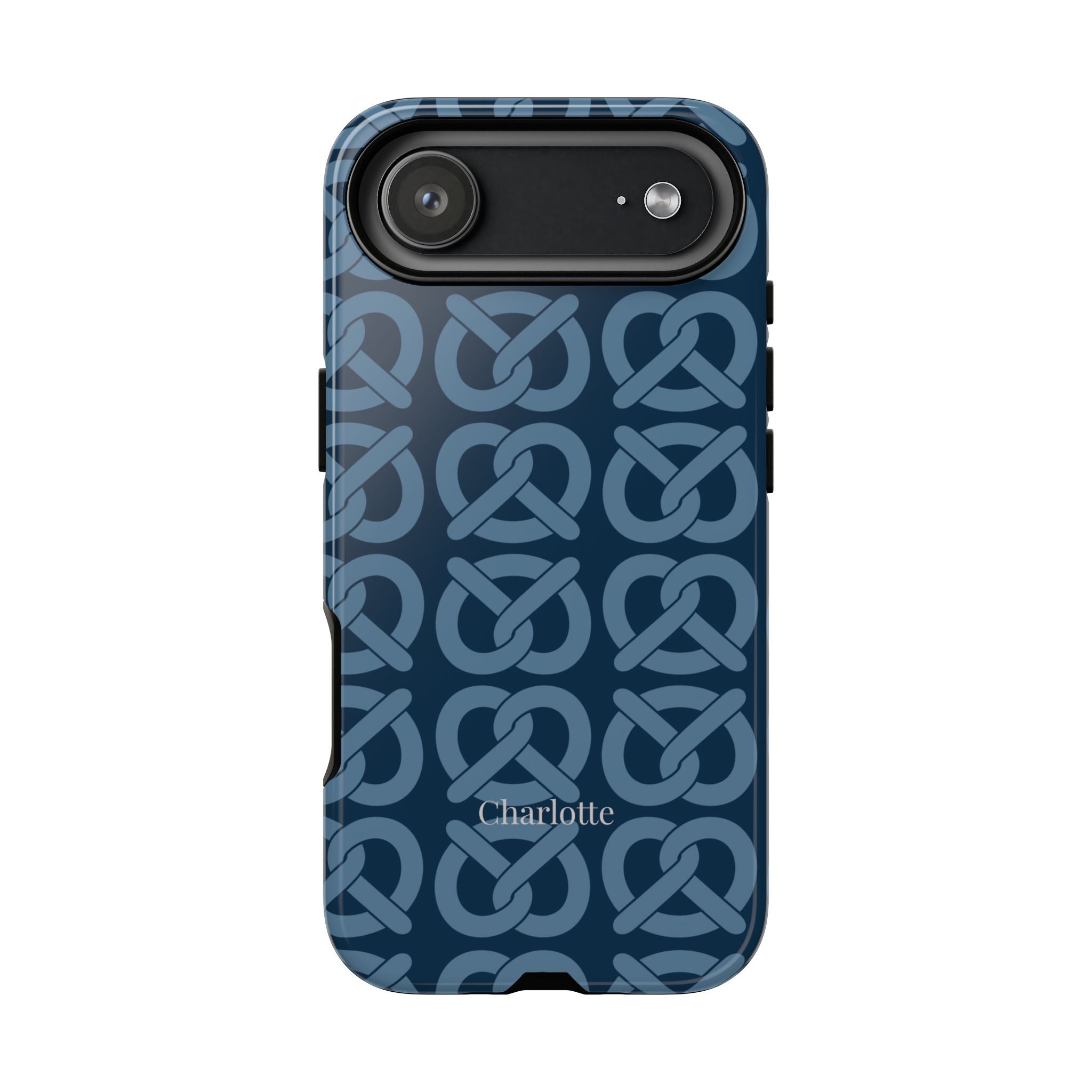BREZN MONOGRAMM NACHTBLAU – Personalisierte Handyhülle mit Dual-Layer-Schutz