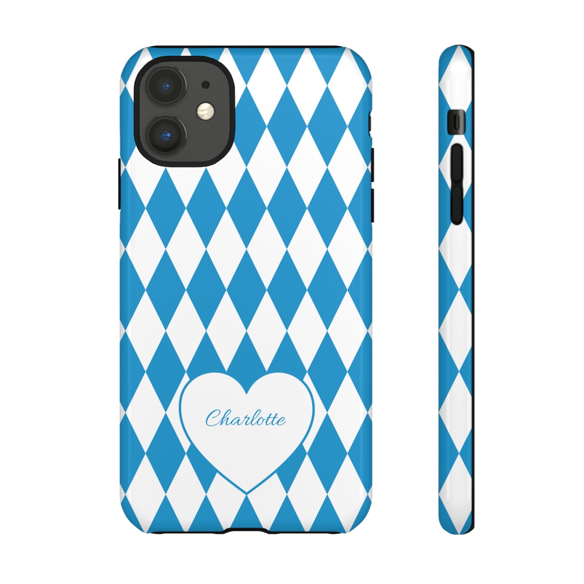 BAYERN BLAU WEISS – Personalisierte Handyhülle mit Dual-Layer-Schutz