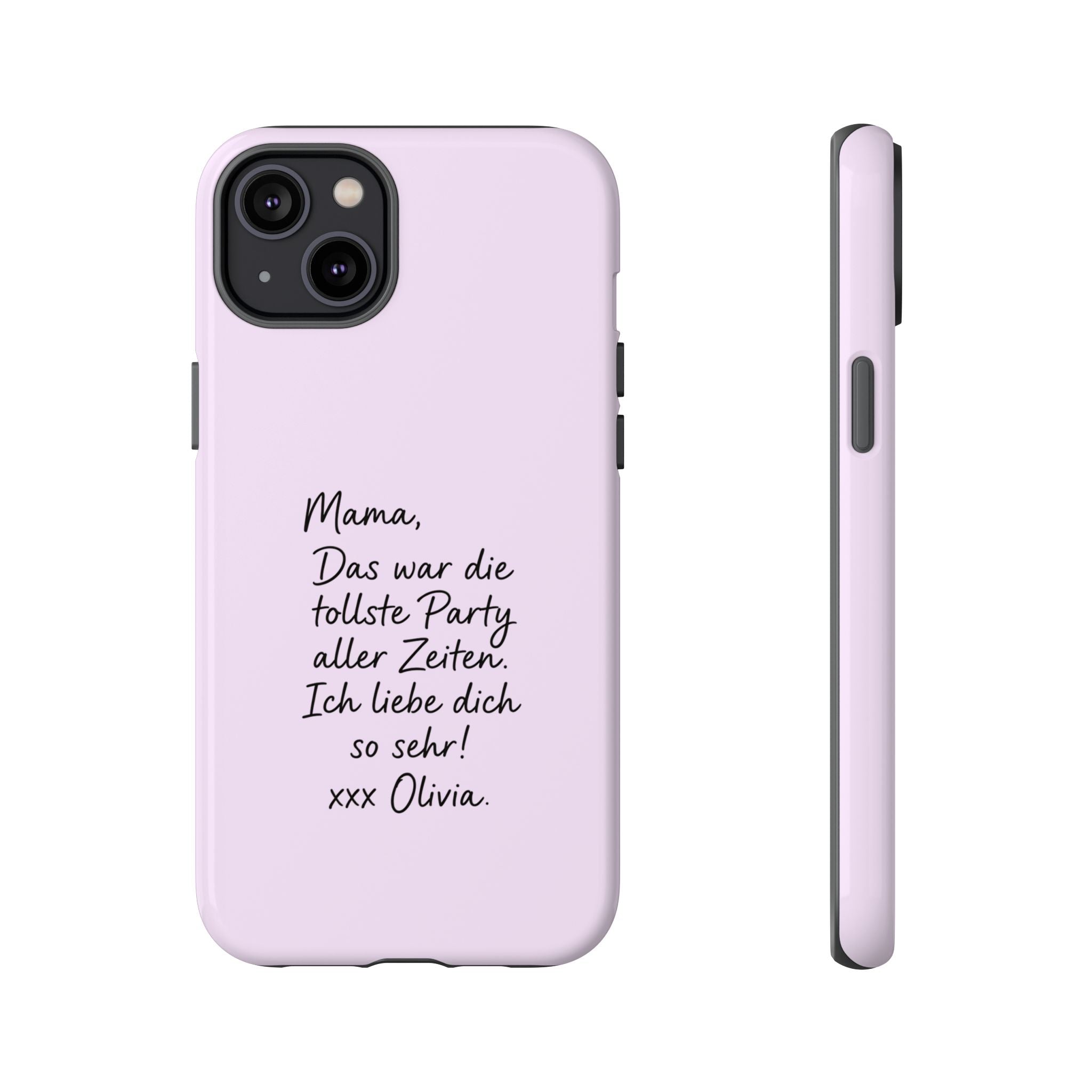 LAVENDEL mit handgeschriebener Notiz – Personalisierte Handyhülle mit Dual-Layer-Schutz