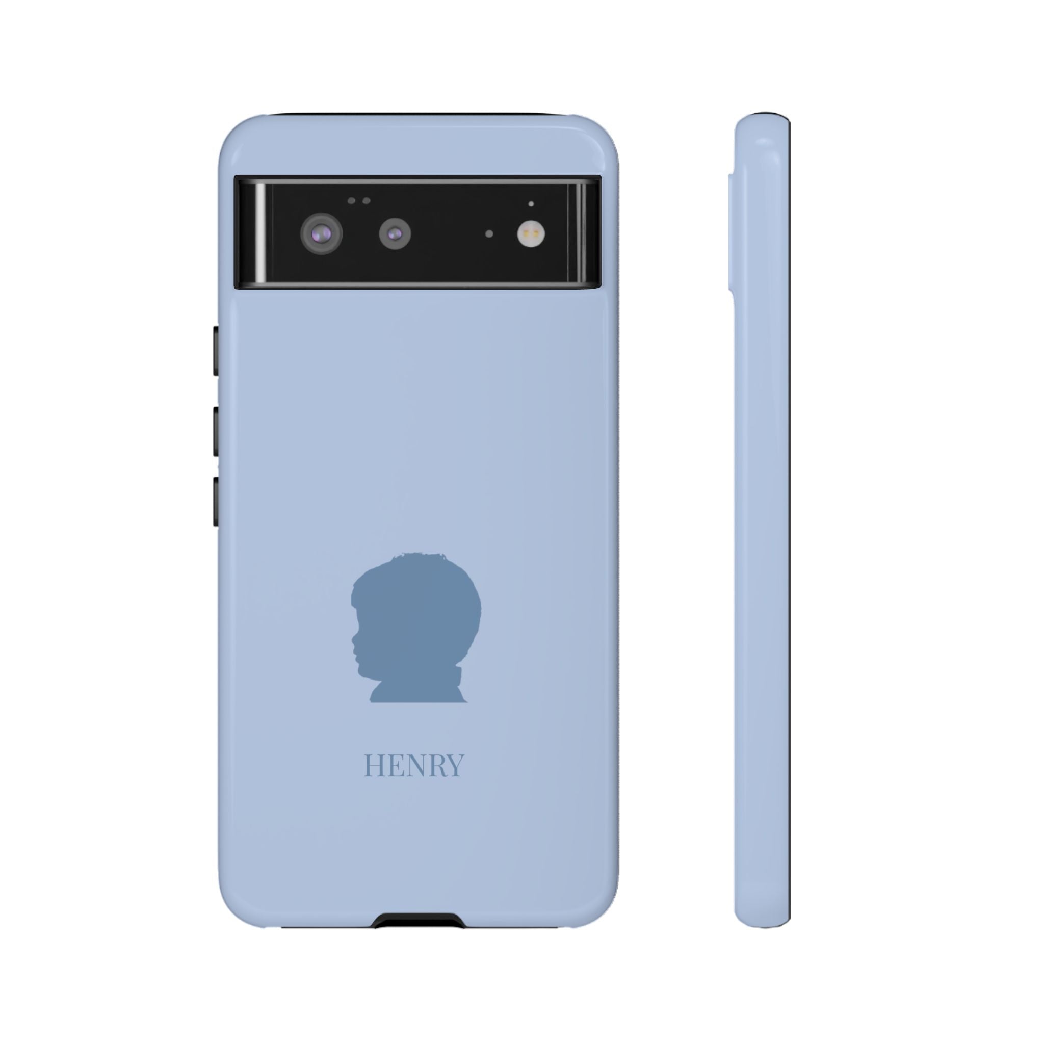 SILHOUETTE BLUE – Personalisierte Handyhülle mit Dual-Layer-Schutz