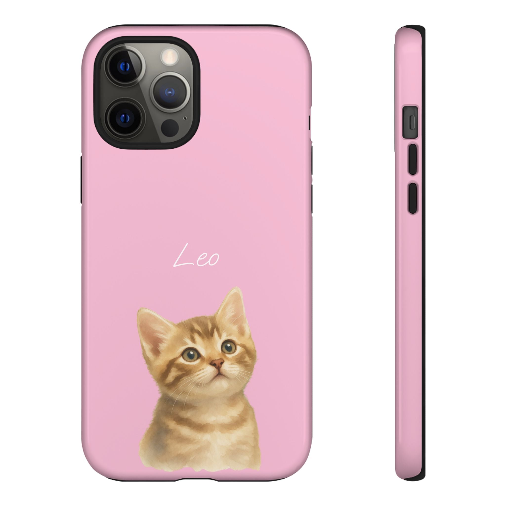 PET AQUARELL PINK – Personalisierte Handyhülle mit Dual-Layer-Schutz