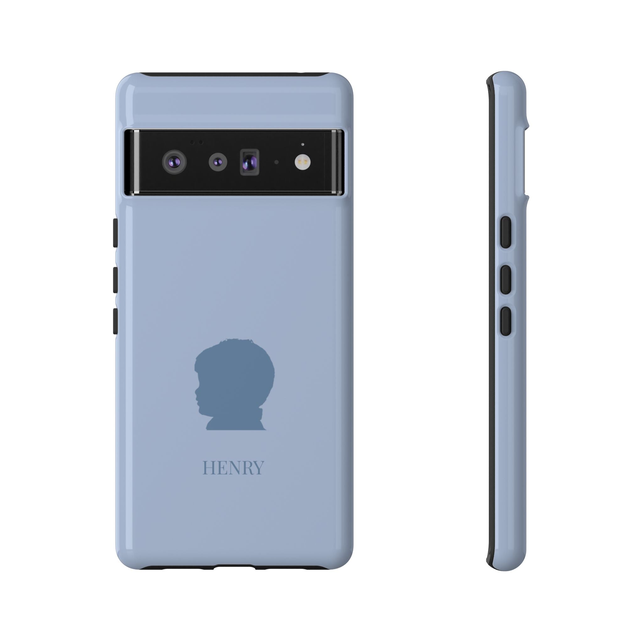 SILHOUETTE BLUE – Personalisierte Handyhülle mit Dual-Layer-Schutz