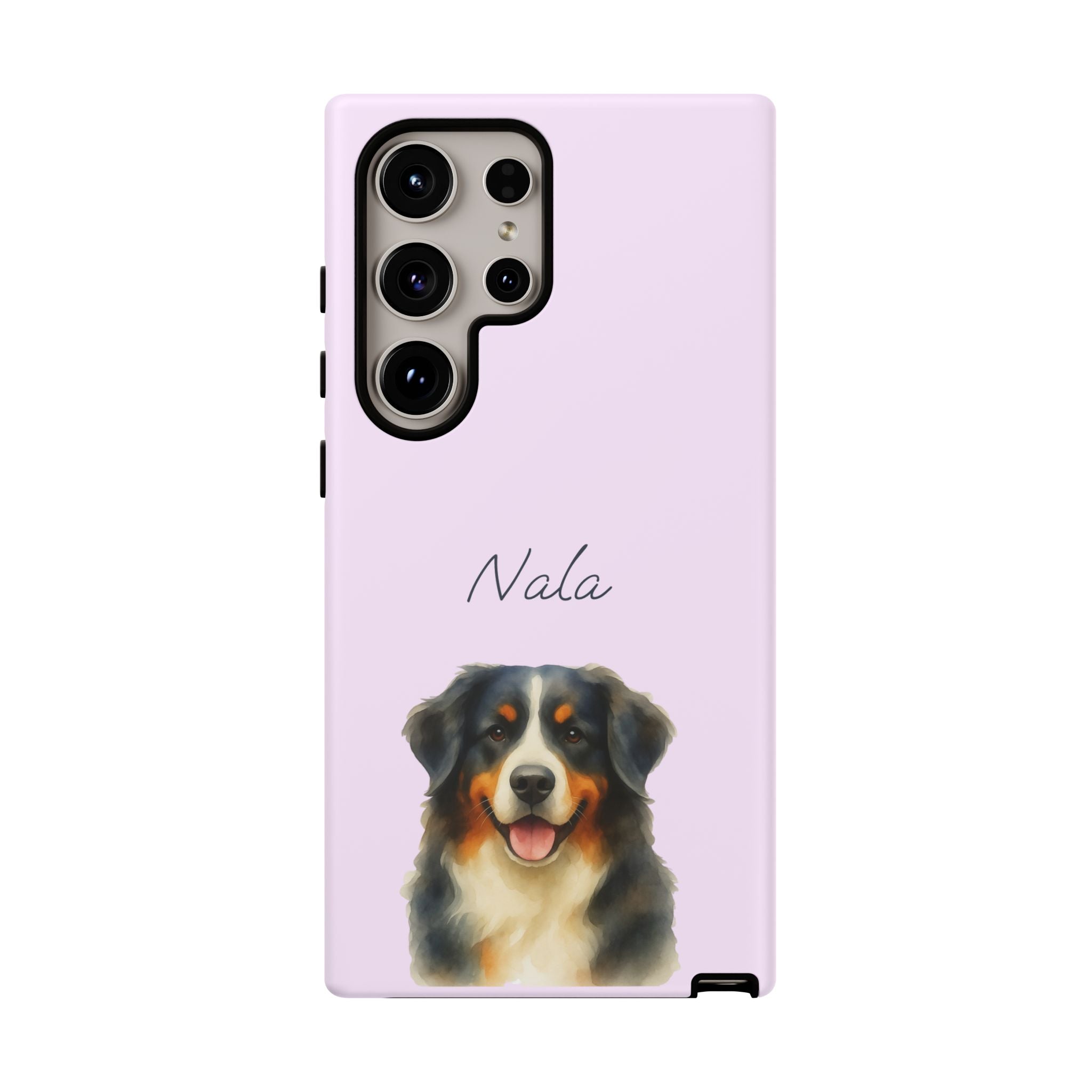 Pet Aquarell Lavendel – Personalisierte Handyhülle mit Dual-Layer-Schutz