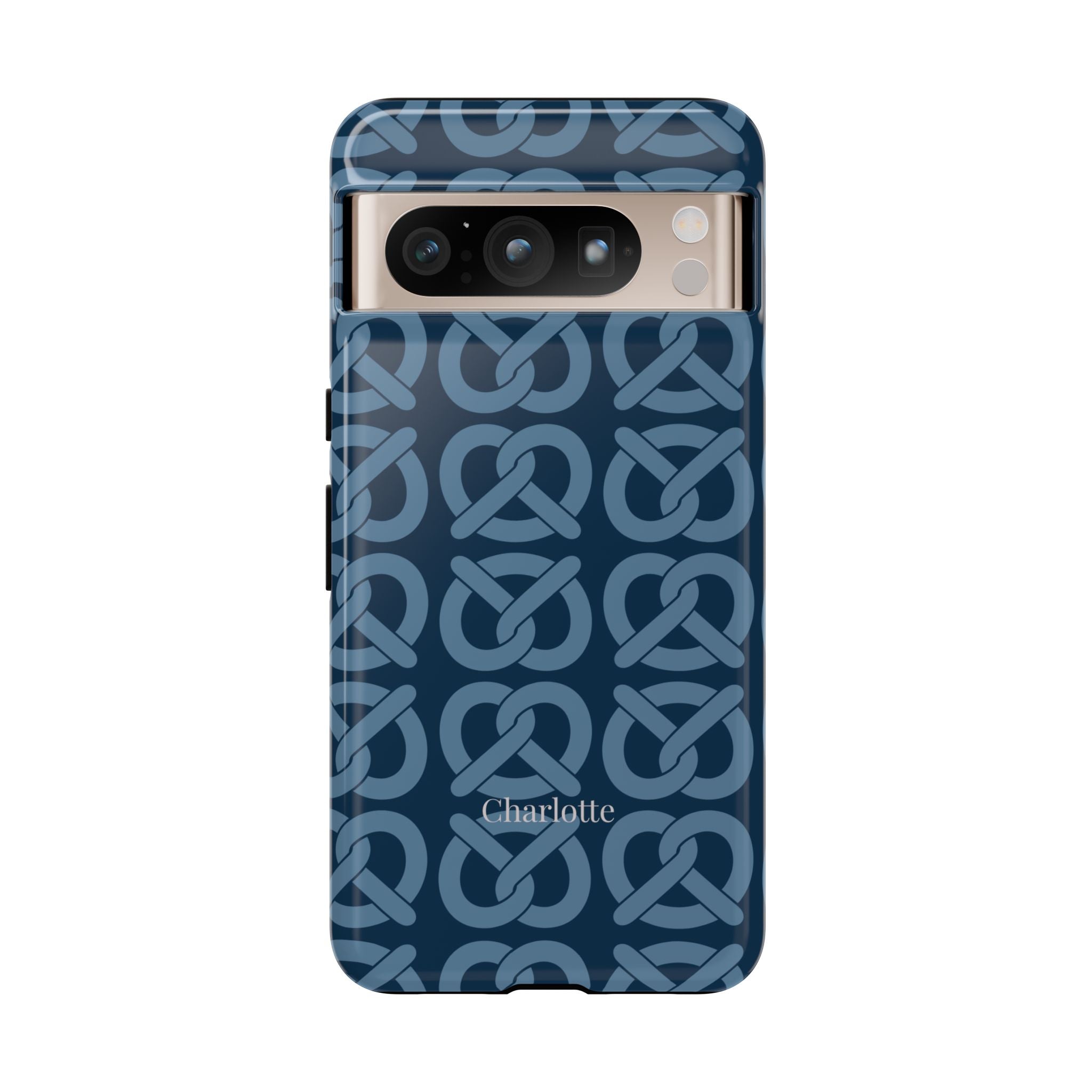 BREZN MONOGRAMM NACHTBLAU – Personalisierte Handyhülle mit Dual-Layer-Schutz