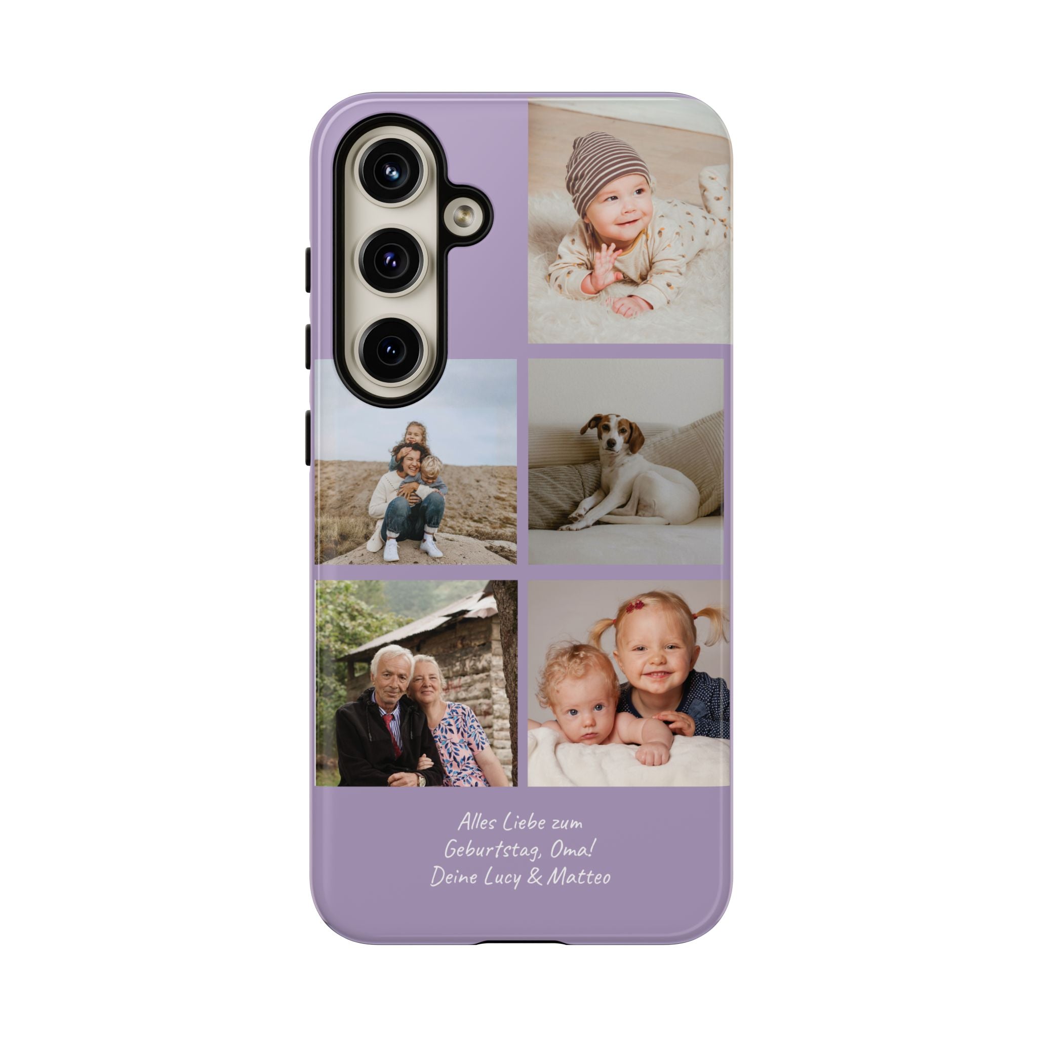 LAVENDEL COLLAGE – Personalisierte Foto Handyhülle mit Dual-Layer-Schutz