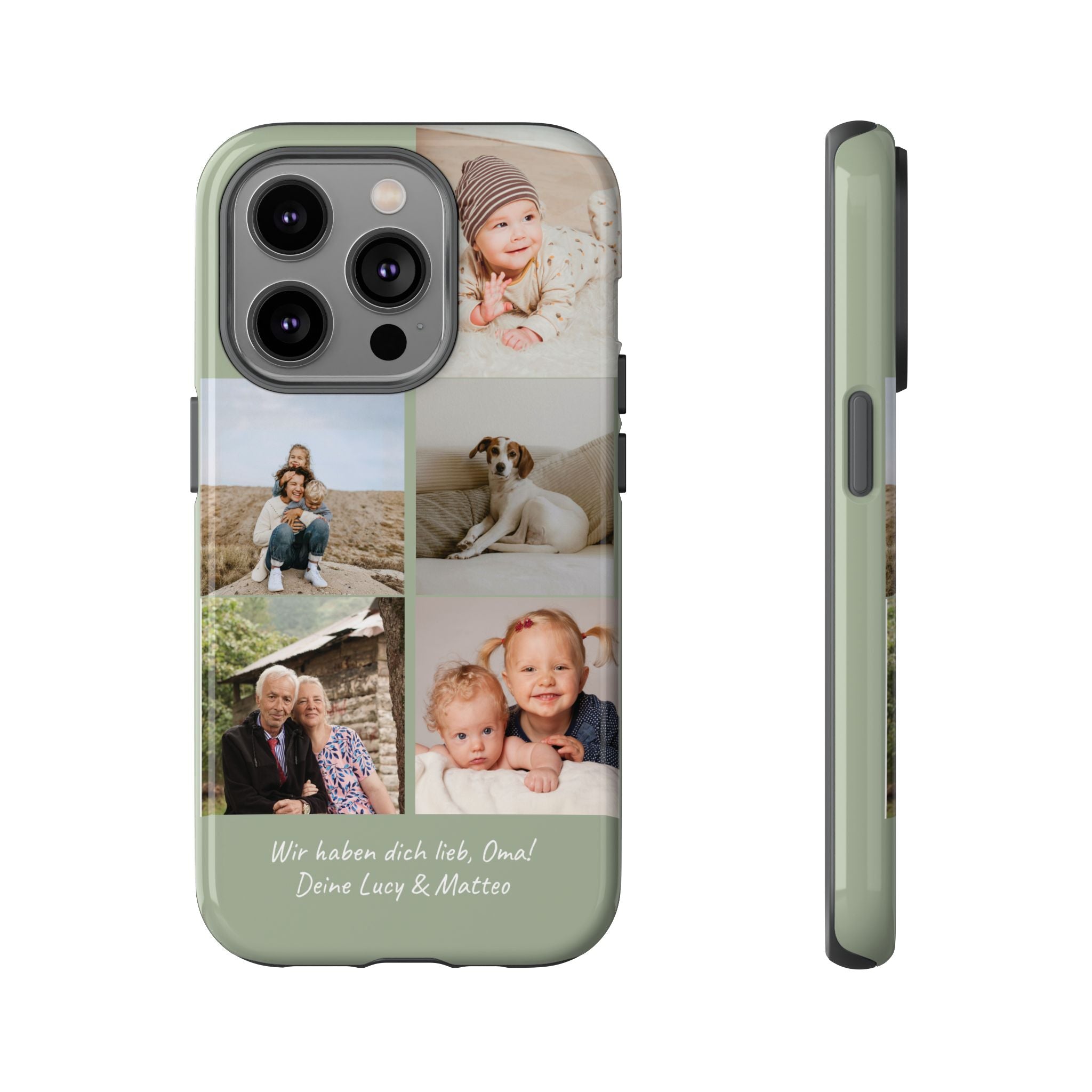 SALBEI PHOTO COLLAGE – Personalisierte Foto Handyhülle mit Dual-Layer-Schutz