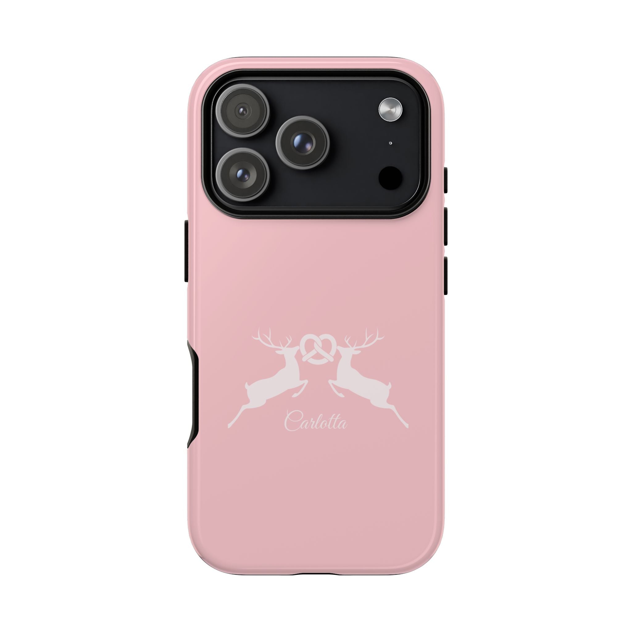 HIRSCH ROSE – Personalisierte Handyhülle mit Dual-Layer-Schutz