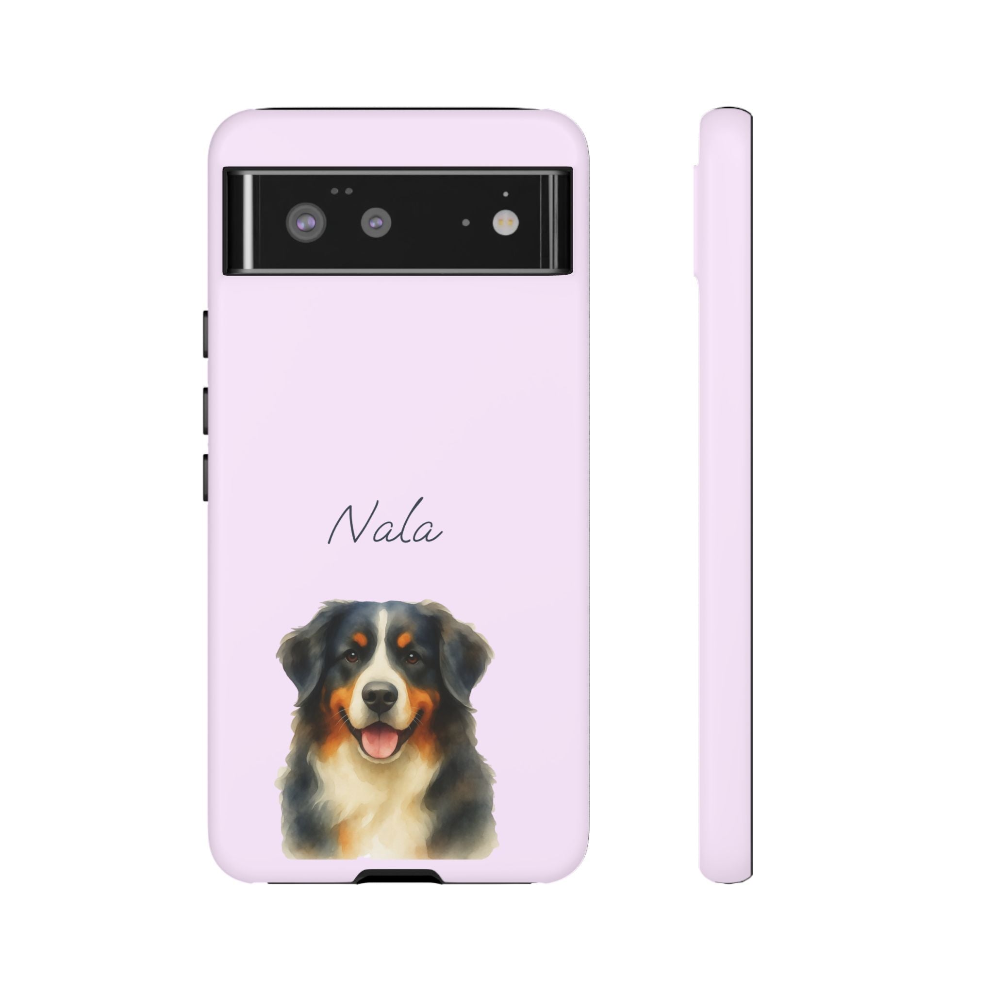 Pet Aquarell Lavendel – Personalisierte Handyhülle mit Dual-Layer-Schutz