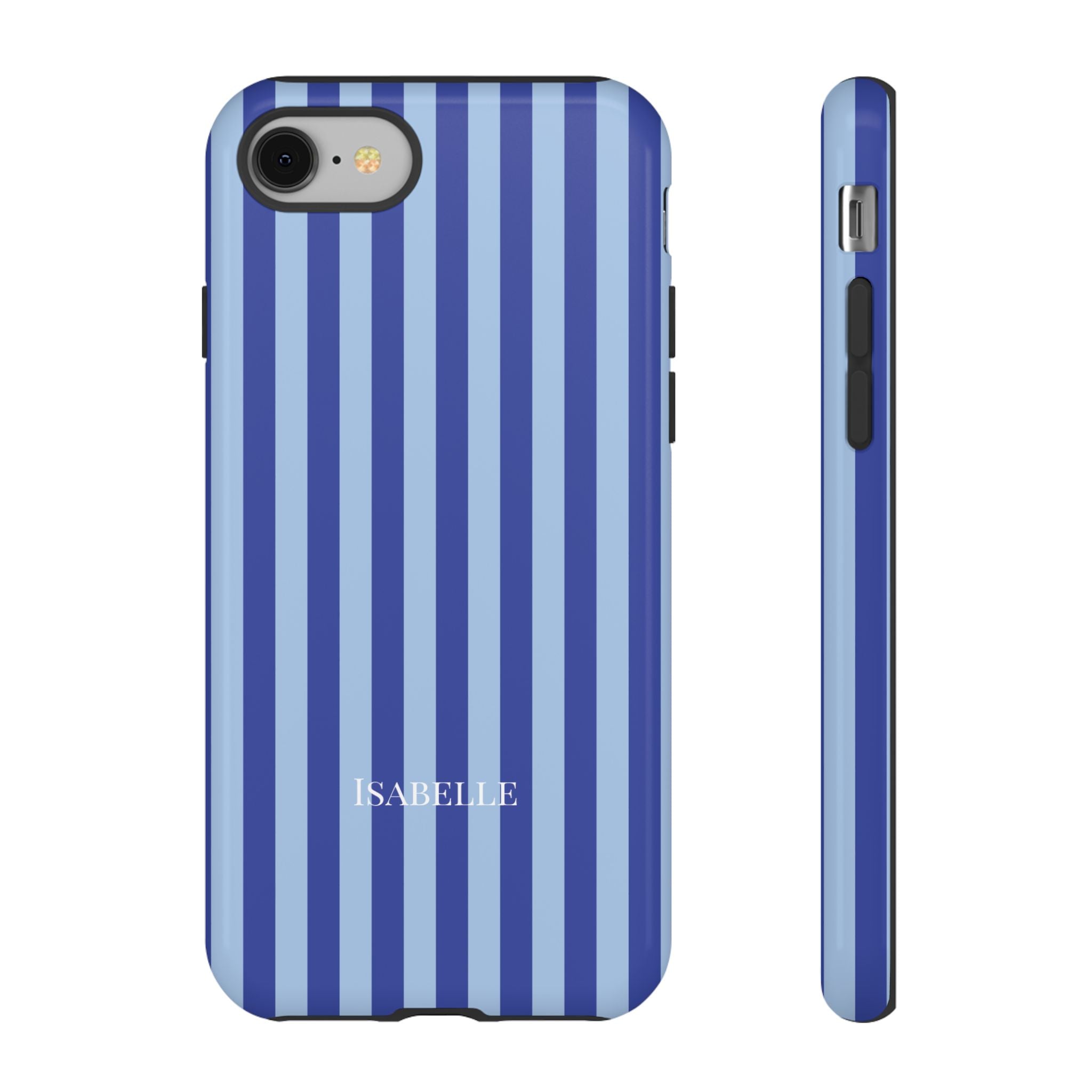 OCEAN BLUE STRIPES – Personalisierte Handyhülle mit Dual-Layer-Schutz