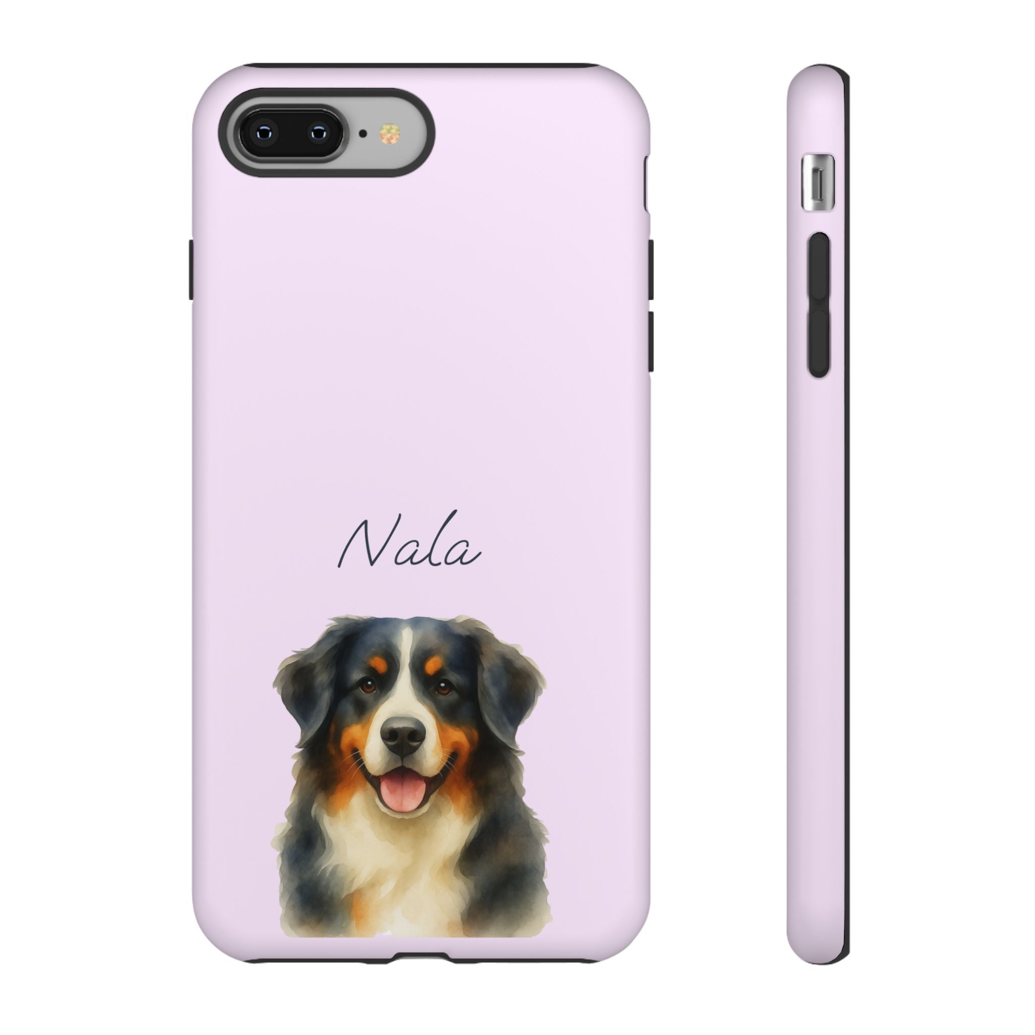 Pet Aquarell Lavendel – Personalisierte Handyhülle mit Dual-Layer-Schutz