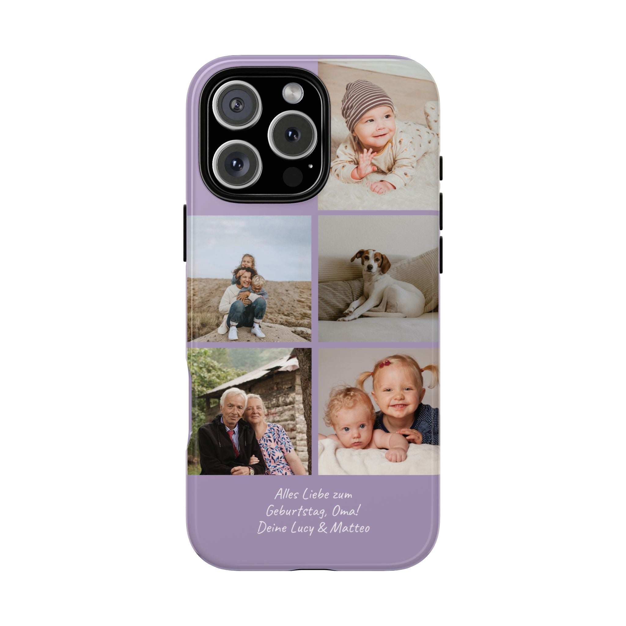 LAVENDEL COLLAGE – Personalisierte Foto Handyhülle mit Dual-Layer-Schutz