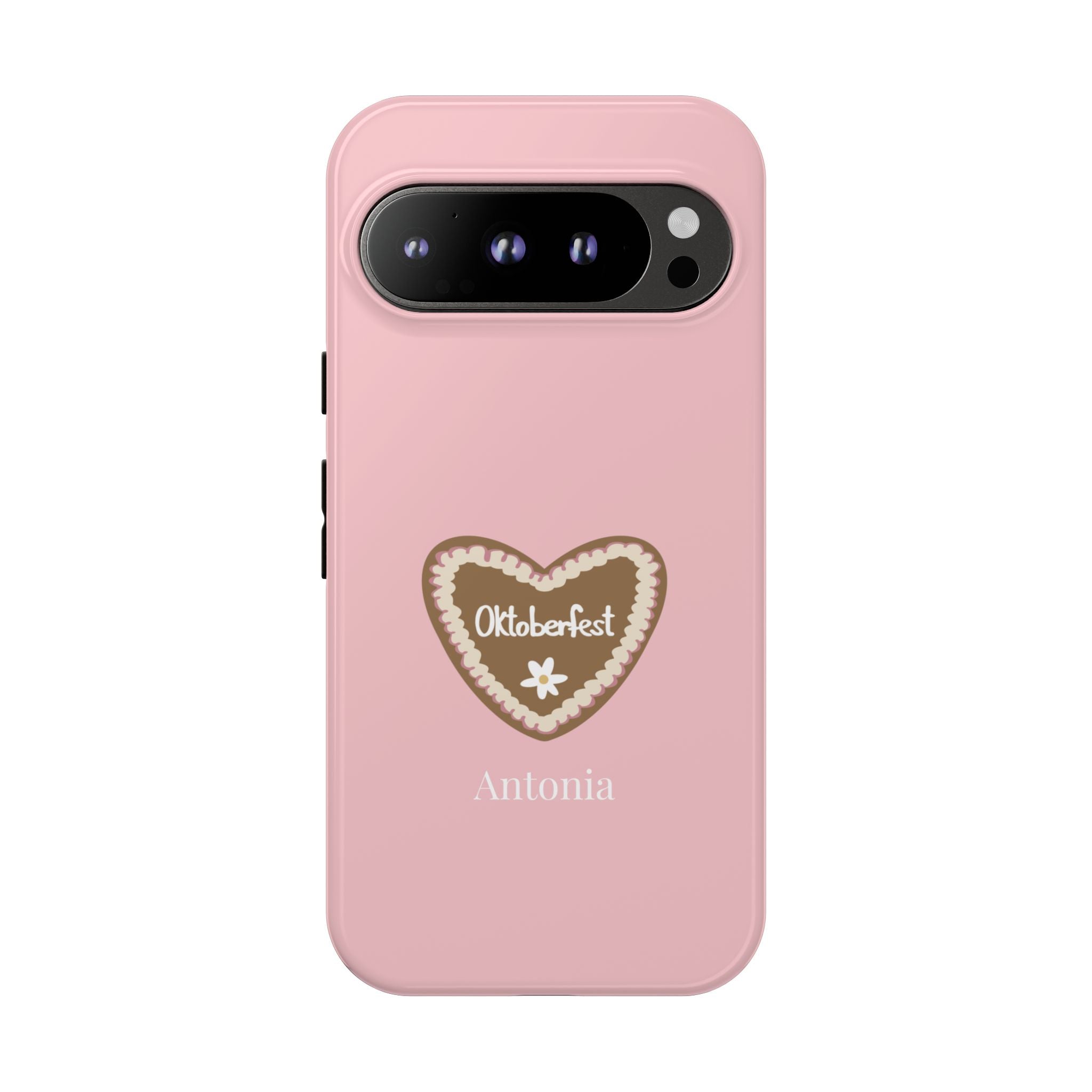 OKTOBERFEST HERZ ROSE – Personalisierte Handyhülle mit Dual-Layer-Schutz