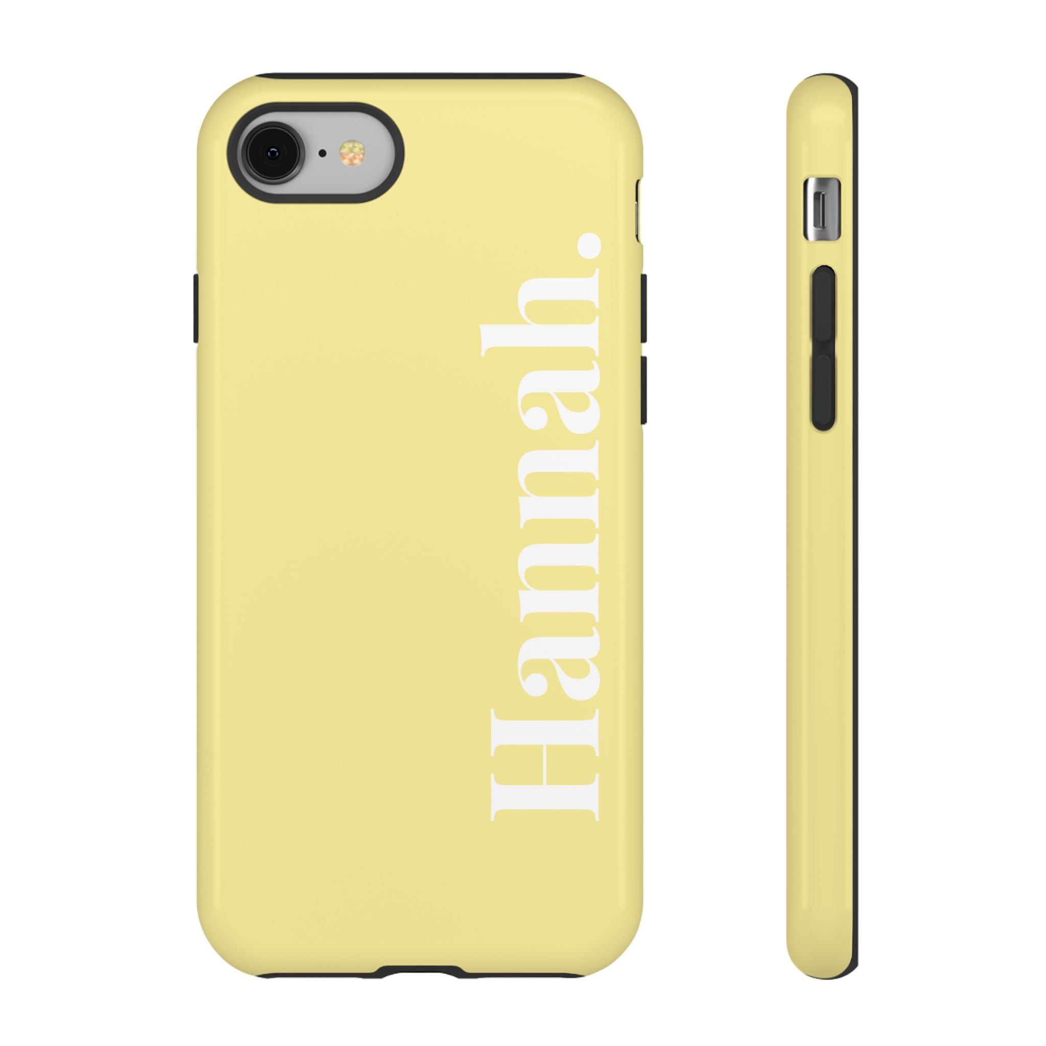 CITRUS YELLOW BOLD NAME – Personalisierte Handyhülle mit Dual-Layer-Schutz