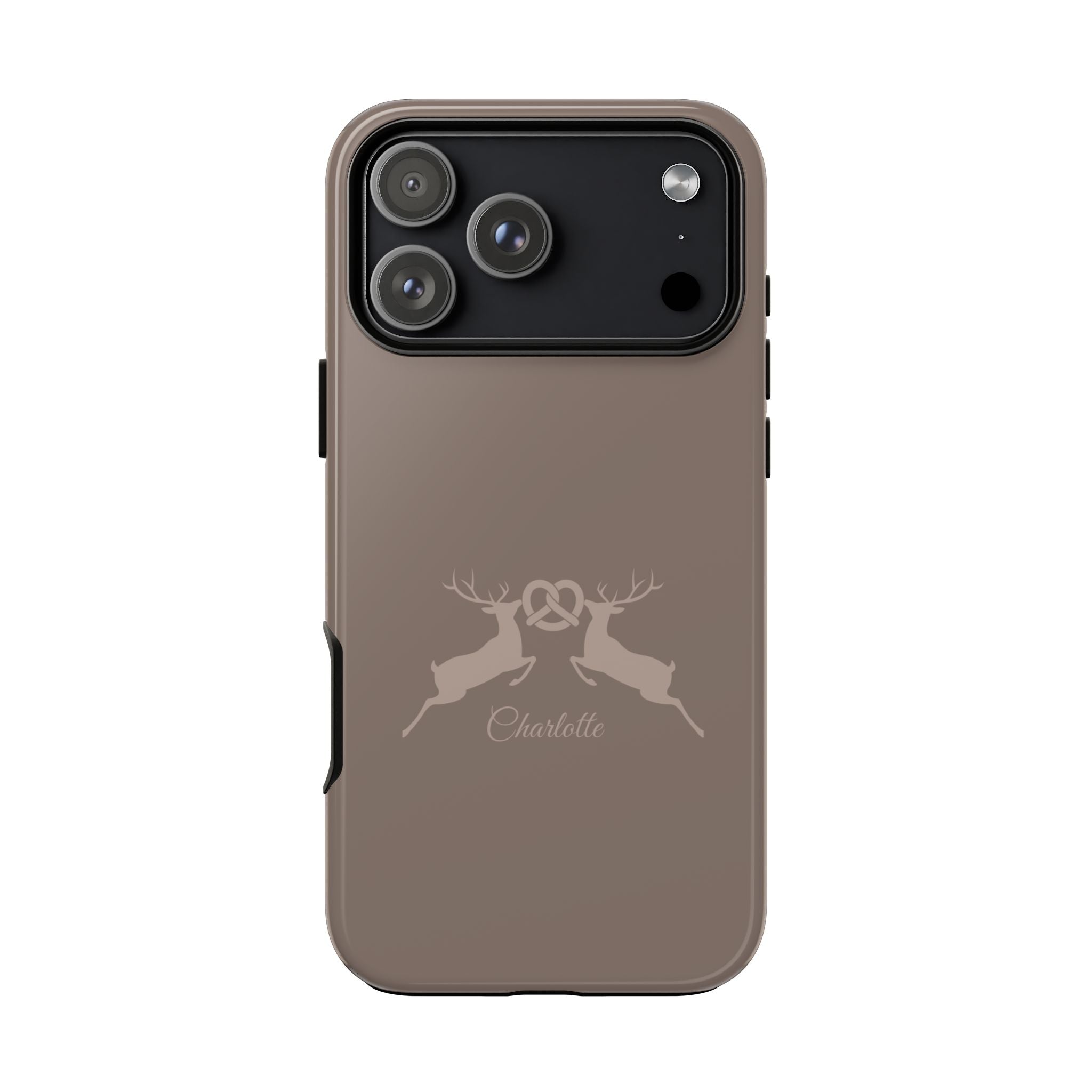 HIRSCH MOCCA – Personalisierte Handyhülle mit Dual-Layer-Schutz