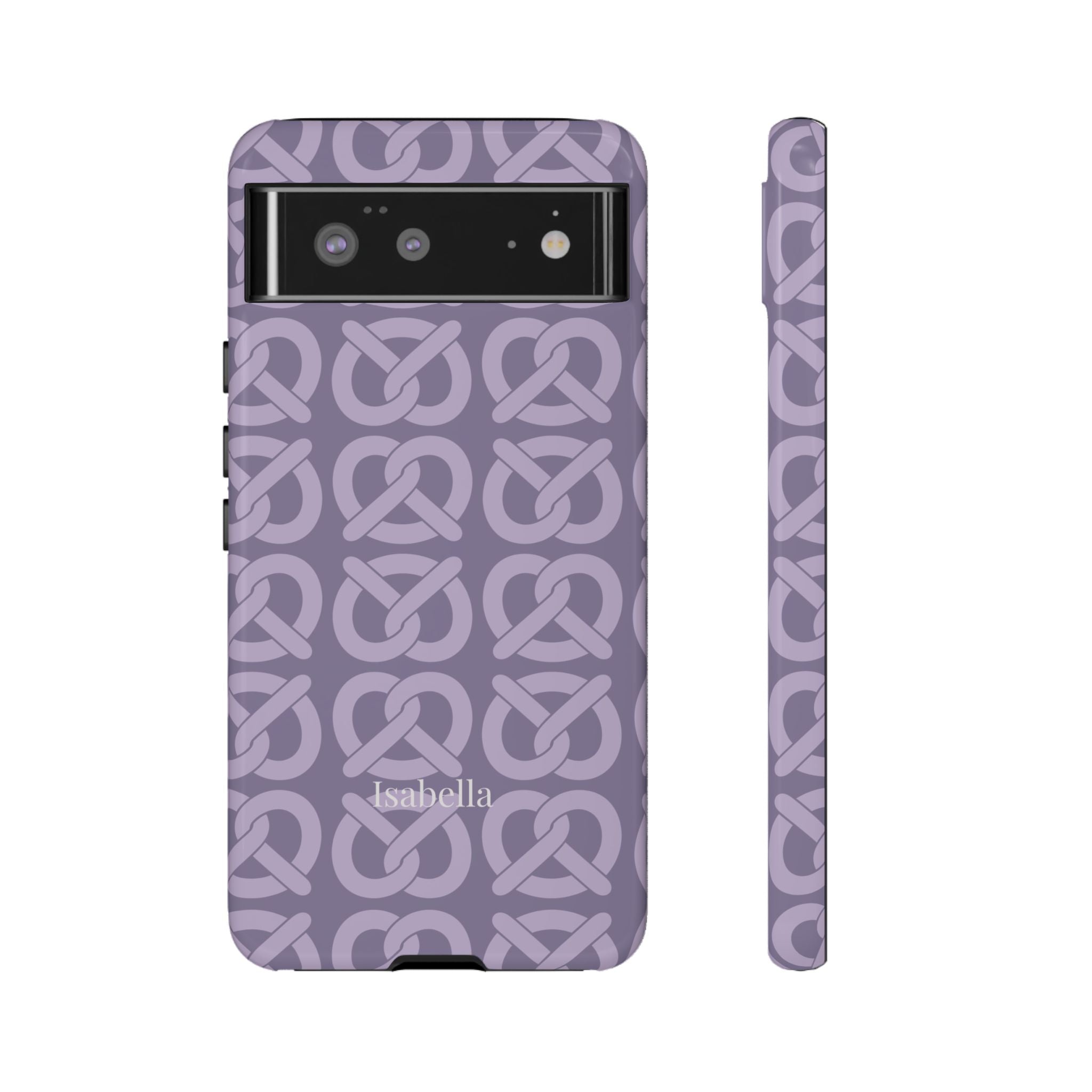 BREZN MONOGRAMM LAVENDEL – Personalisierte Handyhülle mit Dual-Layer-Schutz