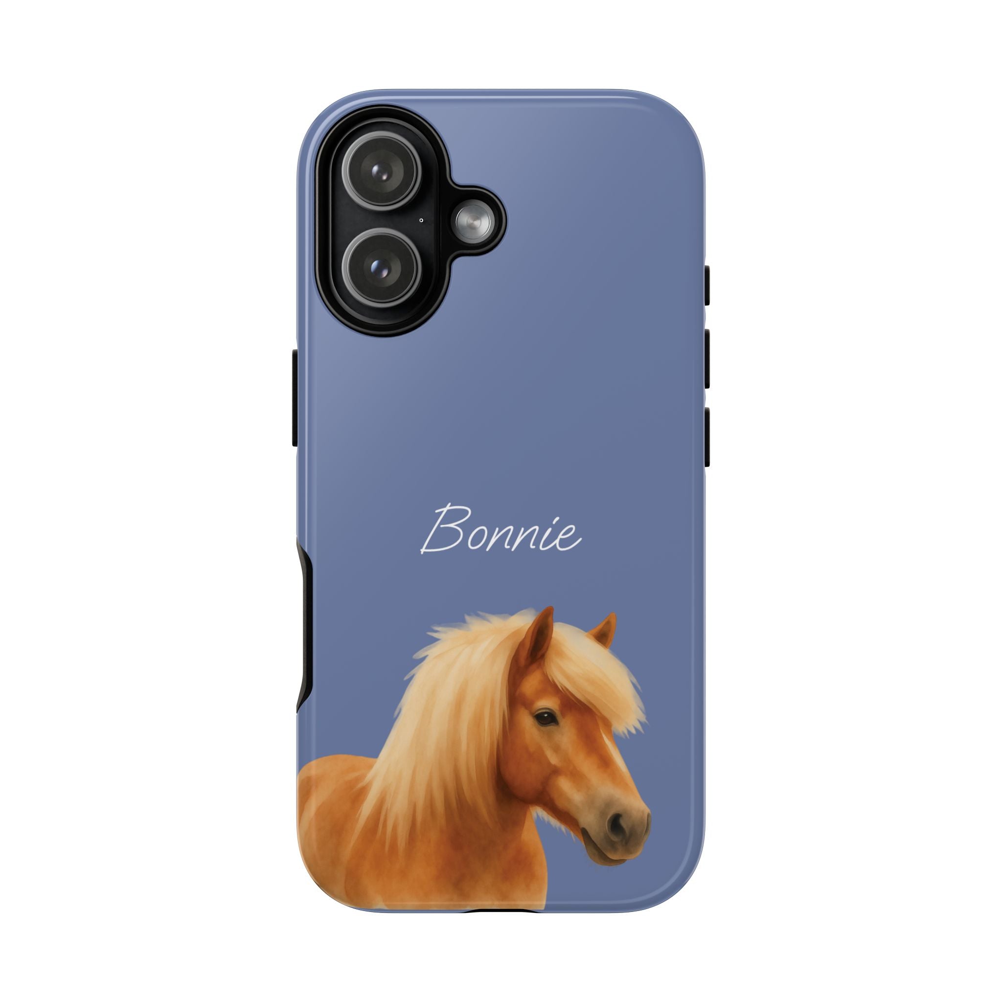 PET AQUARELL DUSTY BLUE – Personalisierte Handyhülle mit Dual-Layer-Schutz