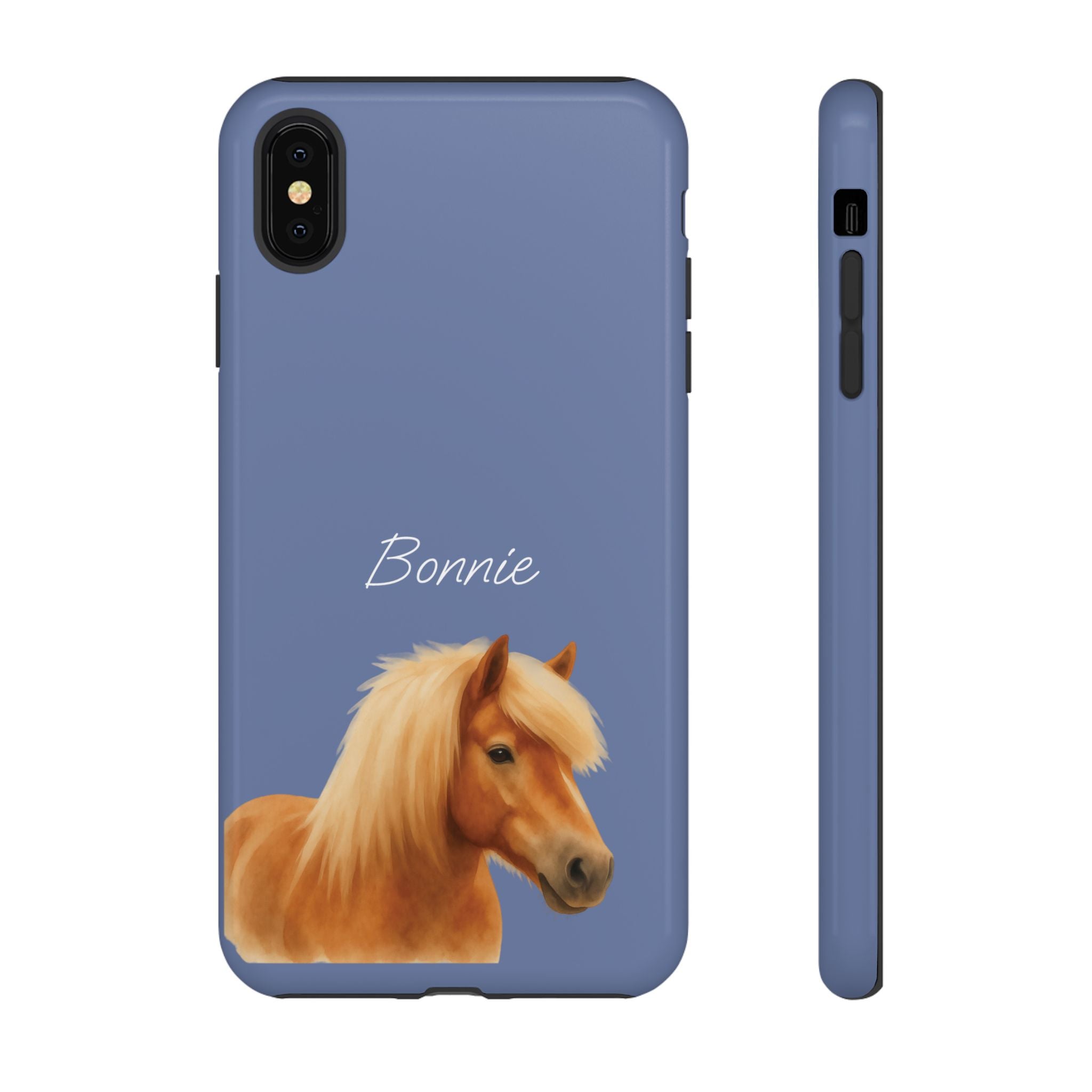 PET AQUARELL DUSTY BLUE – Personalisierte Handyhülle mit Dual-Layer-Schutz