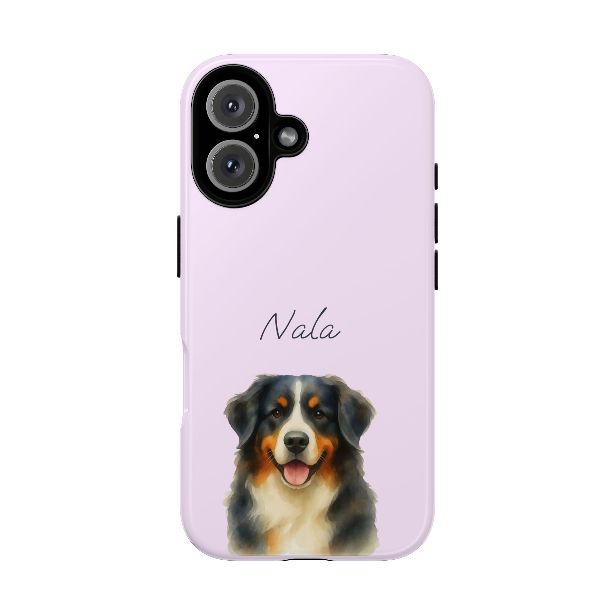 Pet Aquarell Lavendel – Personalisierte Handyhülle mit Dual-Layer-Schutz