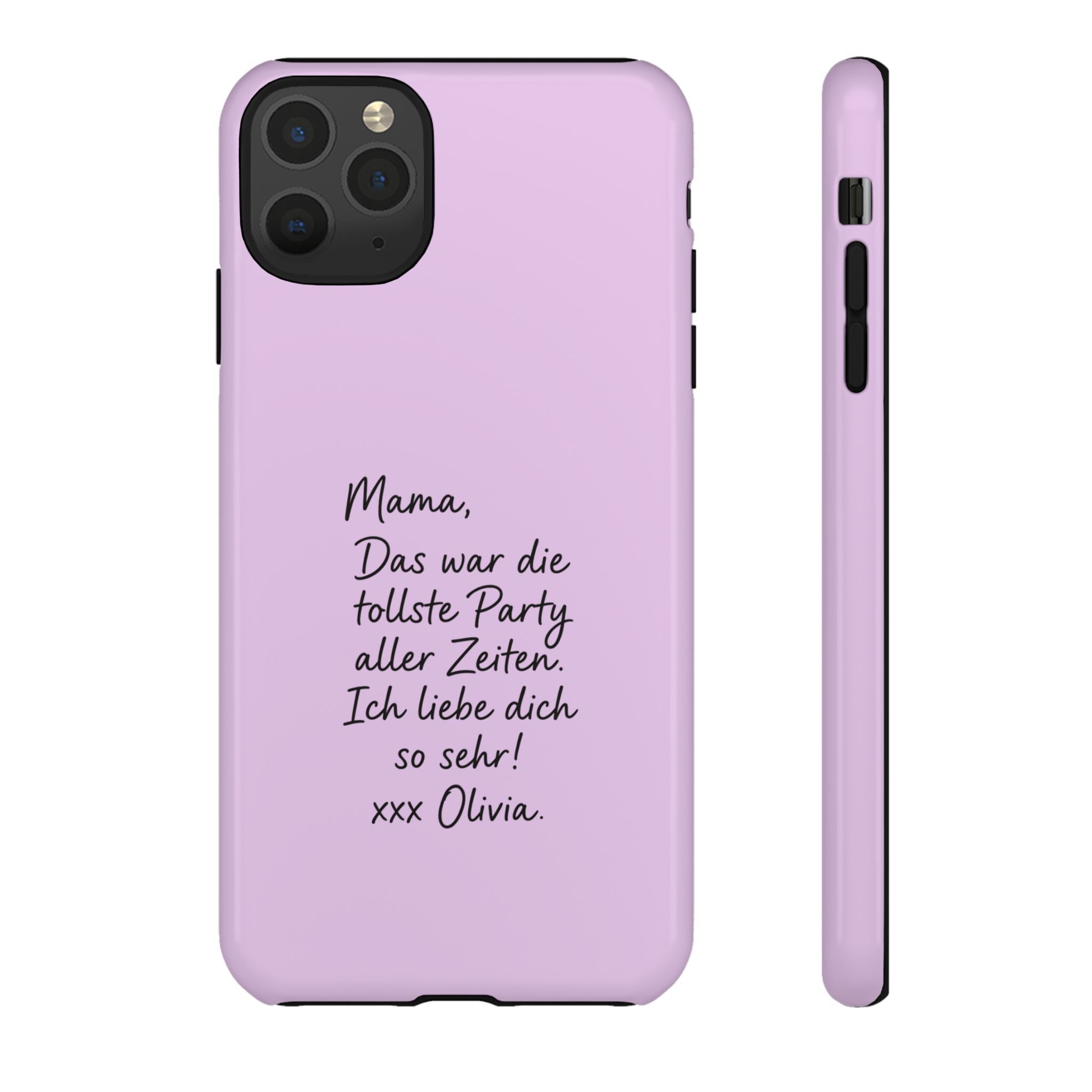 LAVENDEL mit handgeschriebener Notiz – Personalisierte Handyhülle mit Dual-Layer-Schutz
