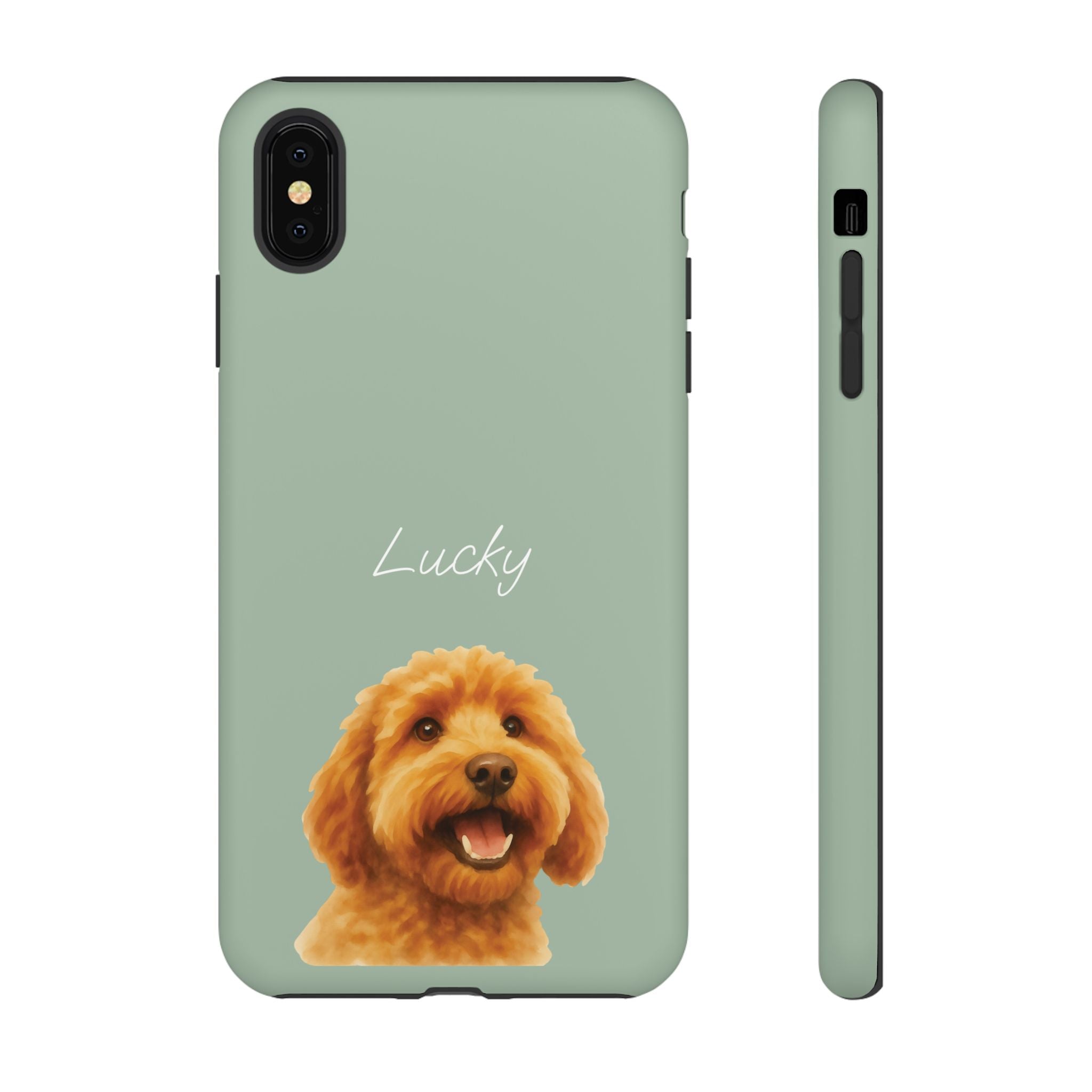 PET AQUARELL SALBEI – Personalisierte Handyhülle mit Dual-Layer-Schutz