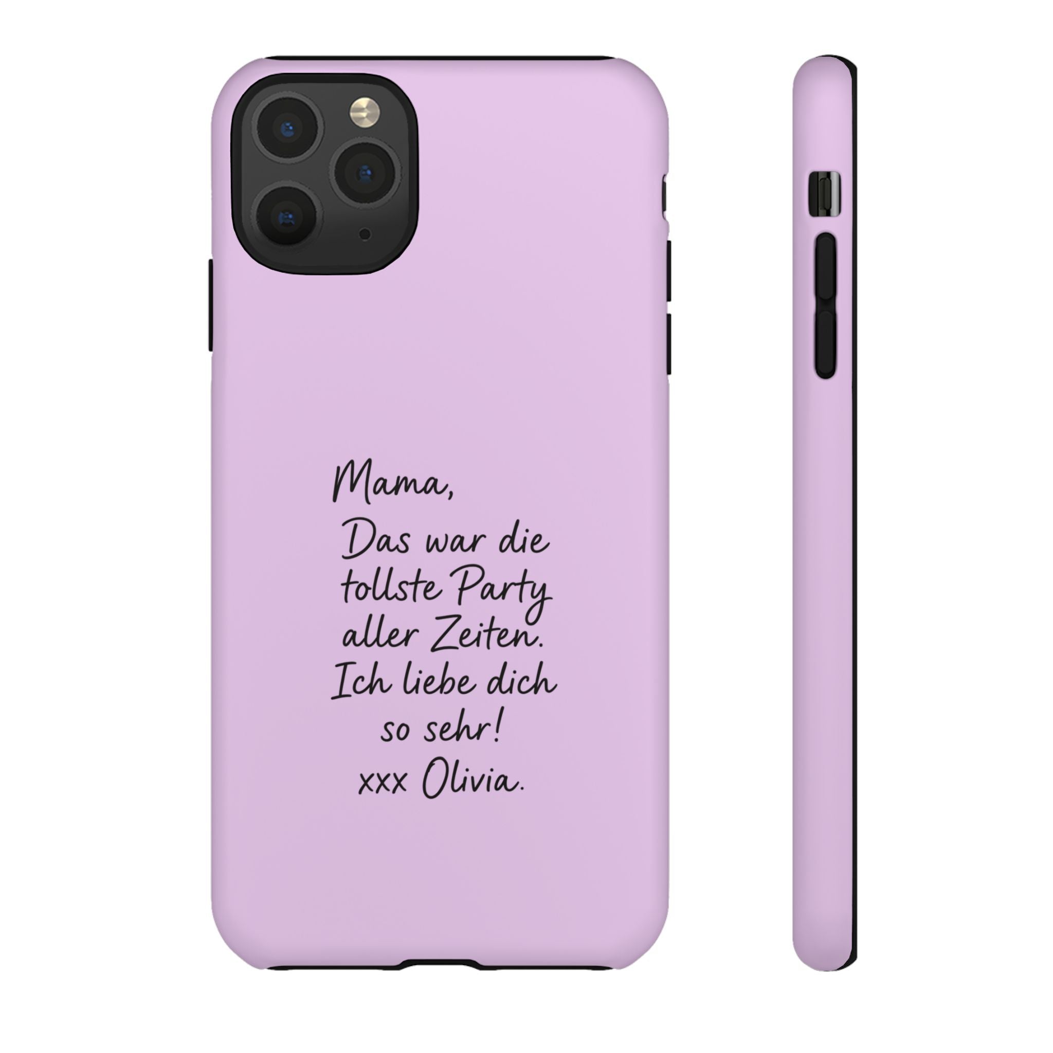 LAVENDEL mit handgeschriebener Notiz – Personalisierte Handyhülle mit Dual-Layer-Schutz