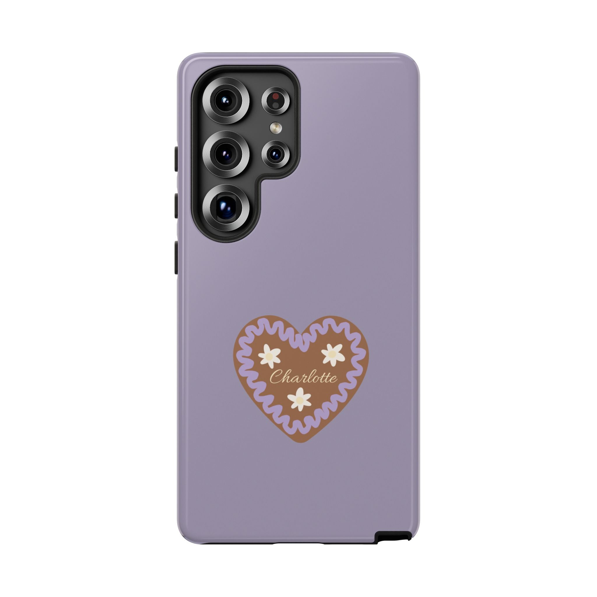 WIESNHERZ LAVENDEL – Personalisierte Handyhülle mit Dual-Layer-Schutz