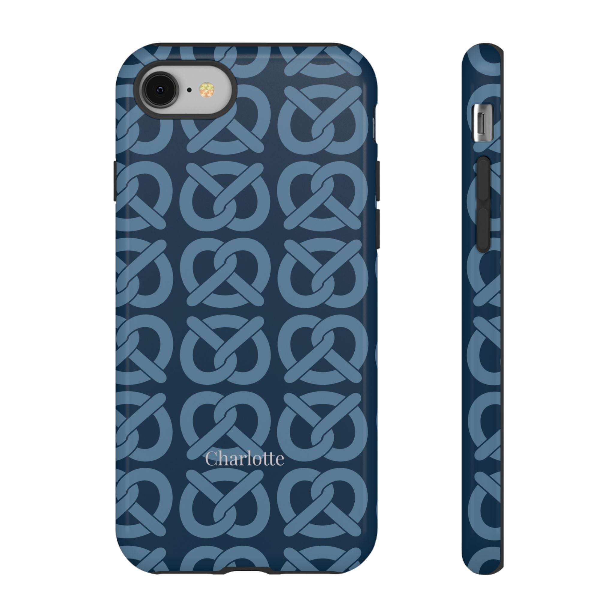 BREZN MONOGRAMM NACHTBLAU – Personalisierte Handyhülle mit Dual-Layer-Schutz