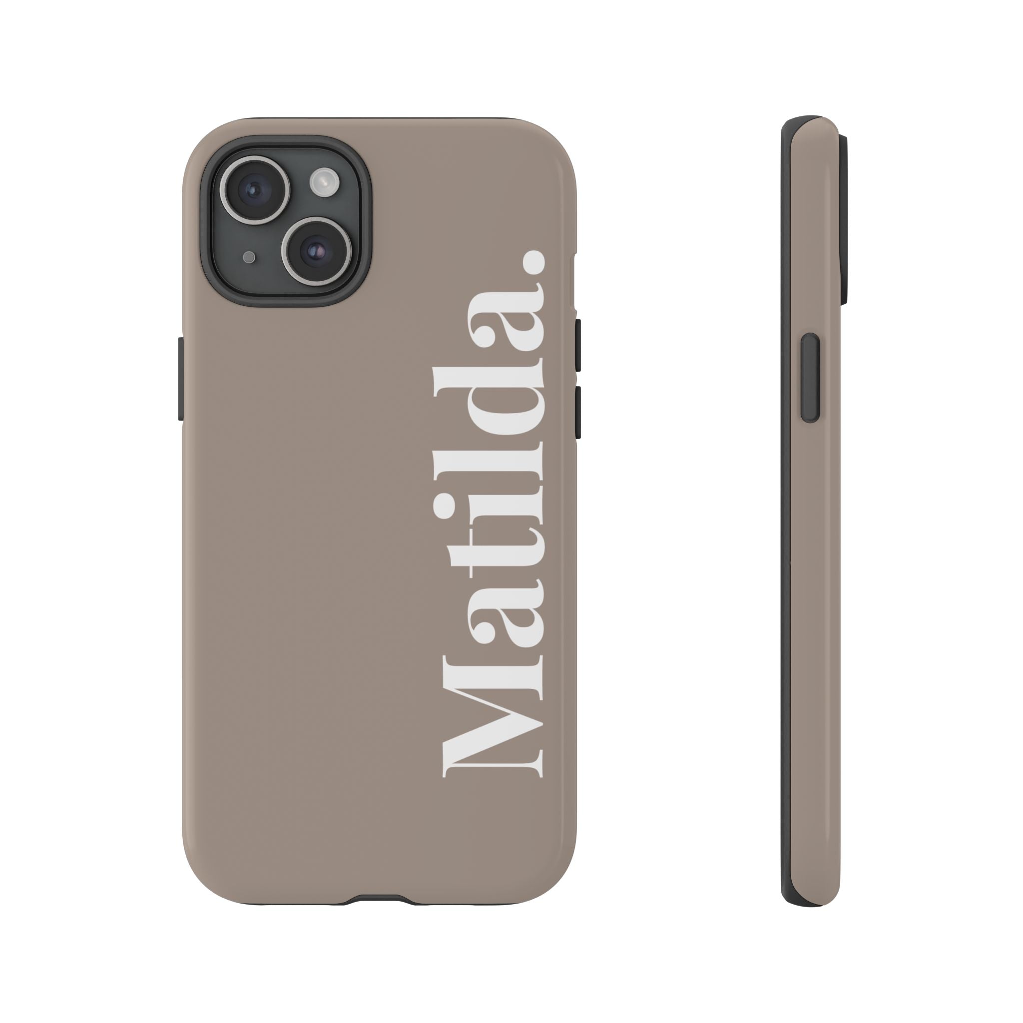 MOCCA BOLD NAME – Personalisierte Handyhülle mit Dual-Layer-Schutz